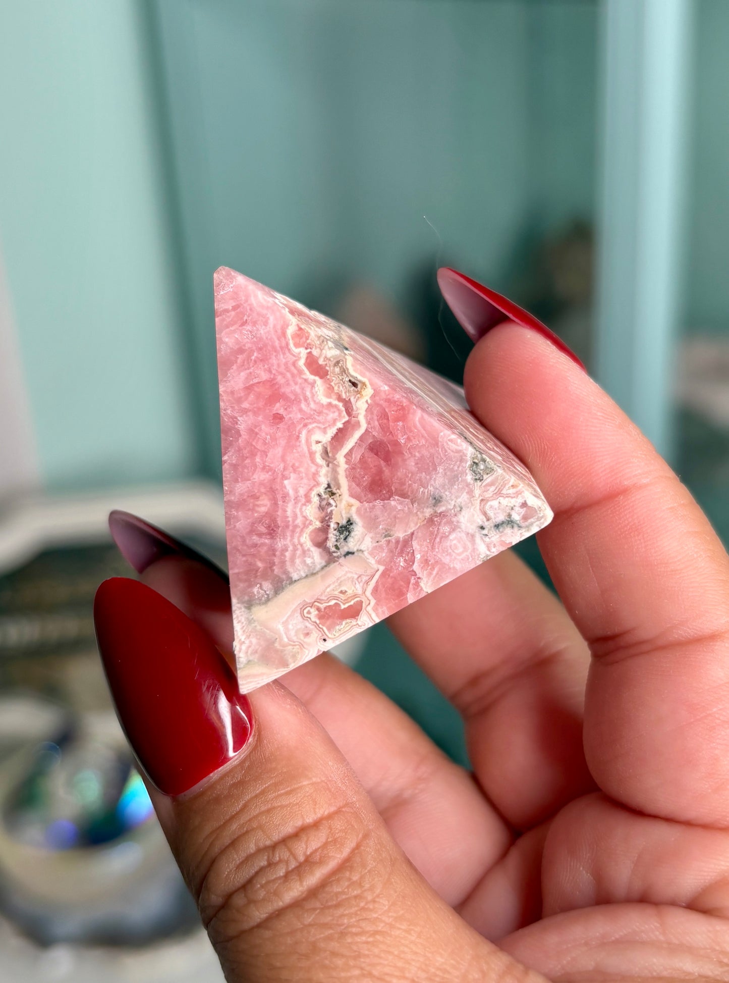 Rhodochrosite Pyramid- personal piece