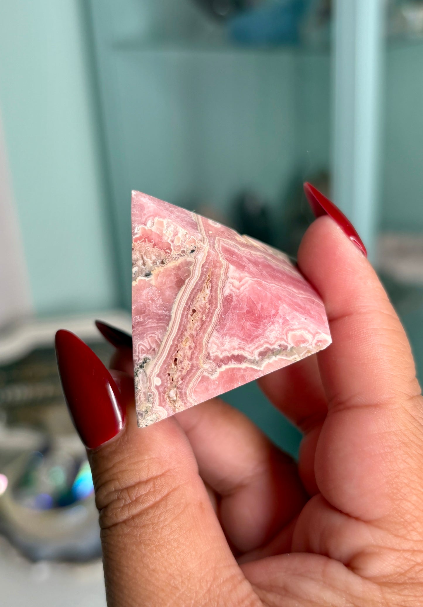 Rhodochrosite Pyramid- personal piece