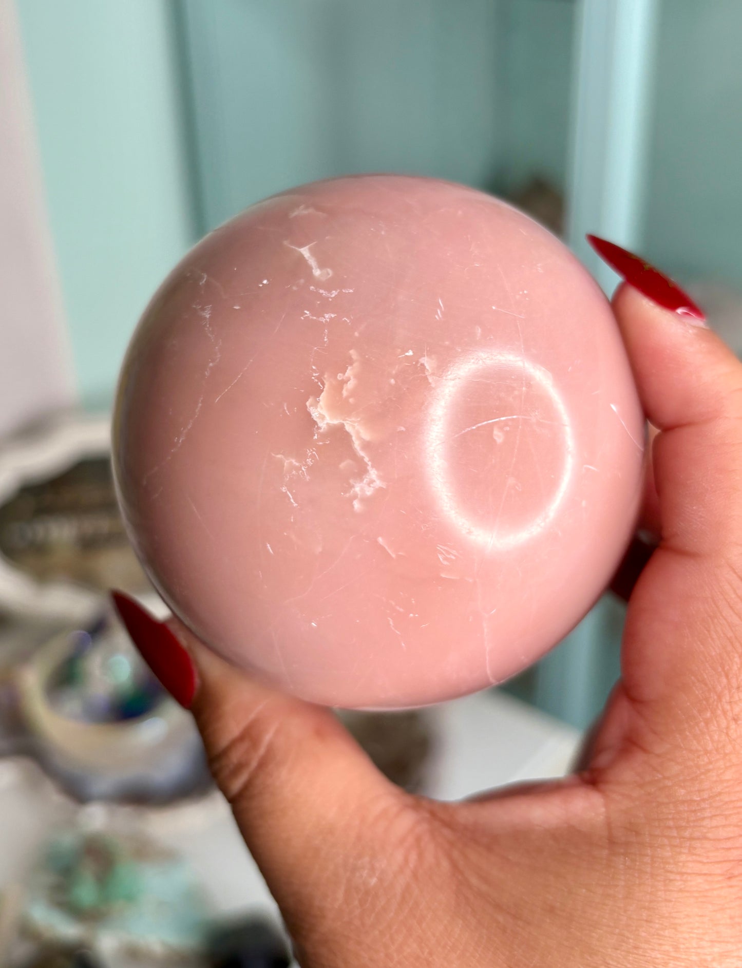 Pink Opal Sphere - personal piece