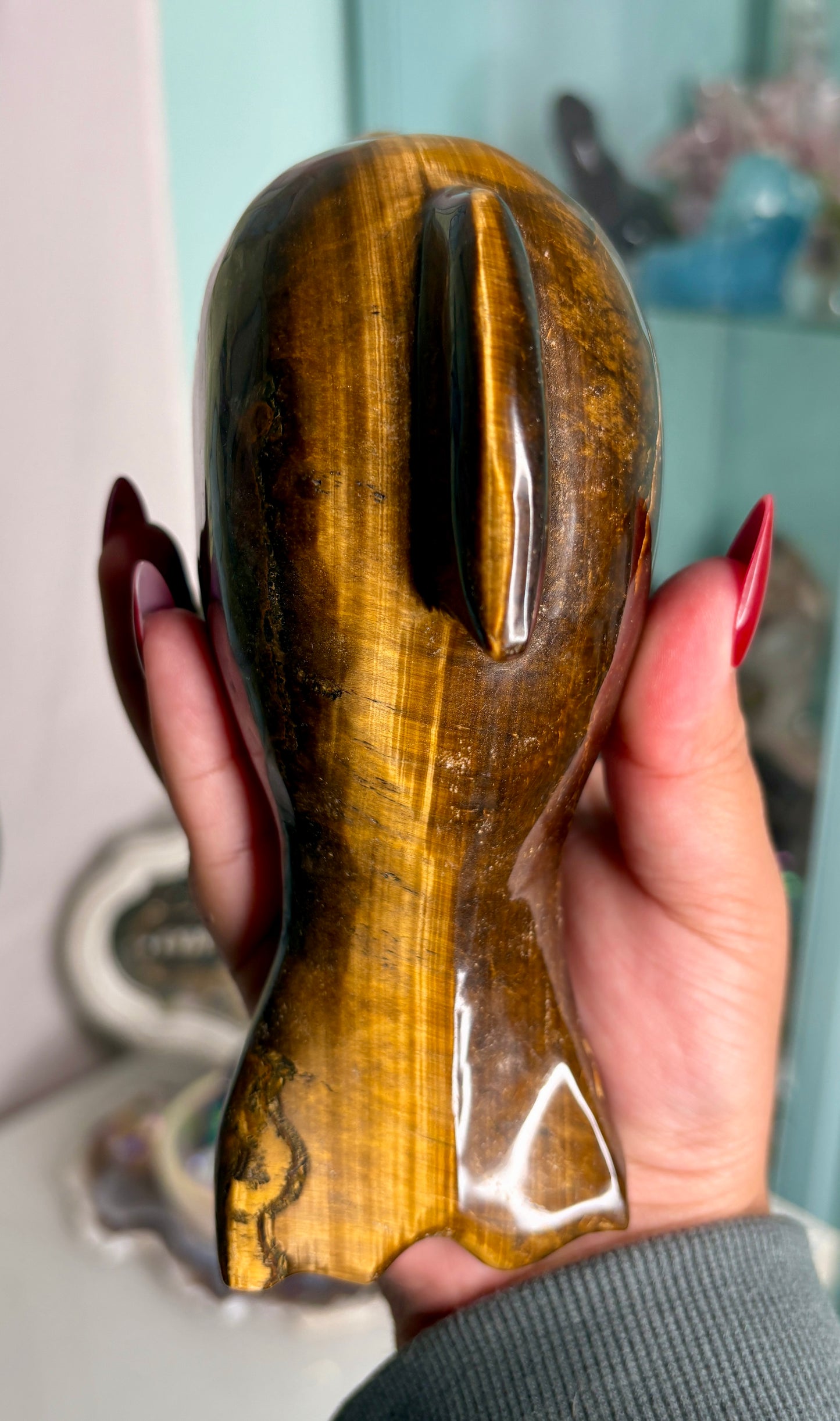 XL Tiger eye dolphin - personal piece