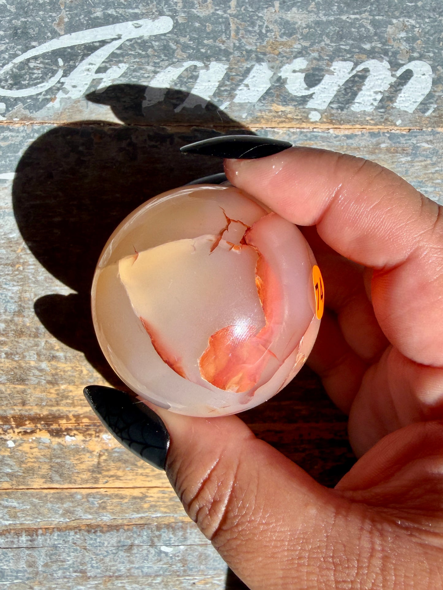 Gorgeous Druzy Carnelian Sphere | Opt 74