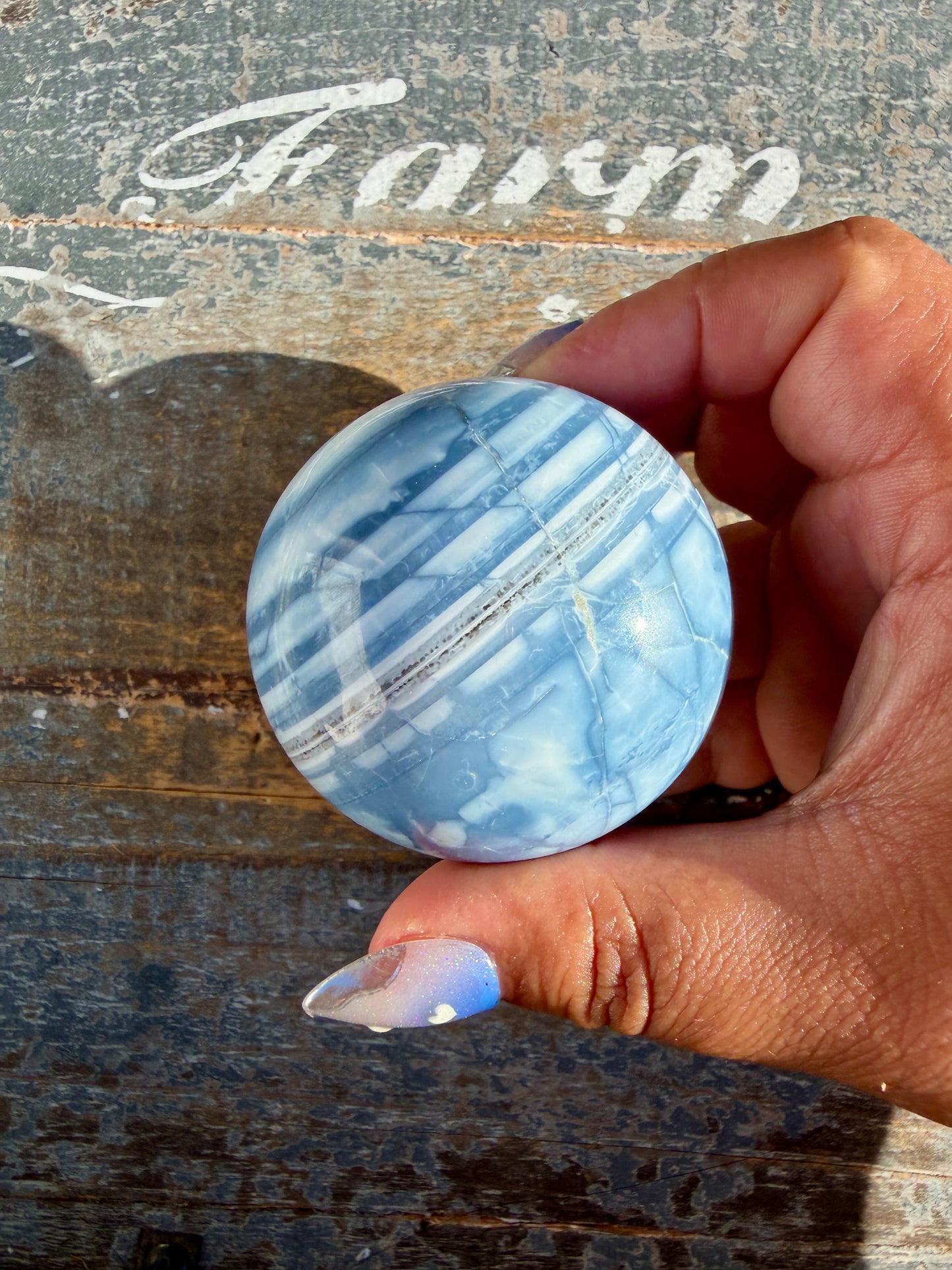 Gorgeous Blue Opal Sphere | India | Opt 46