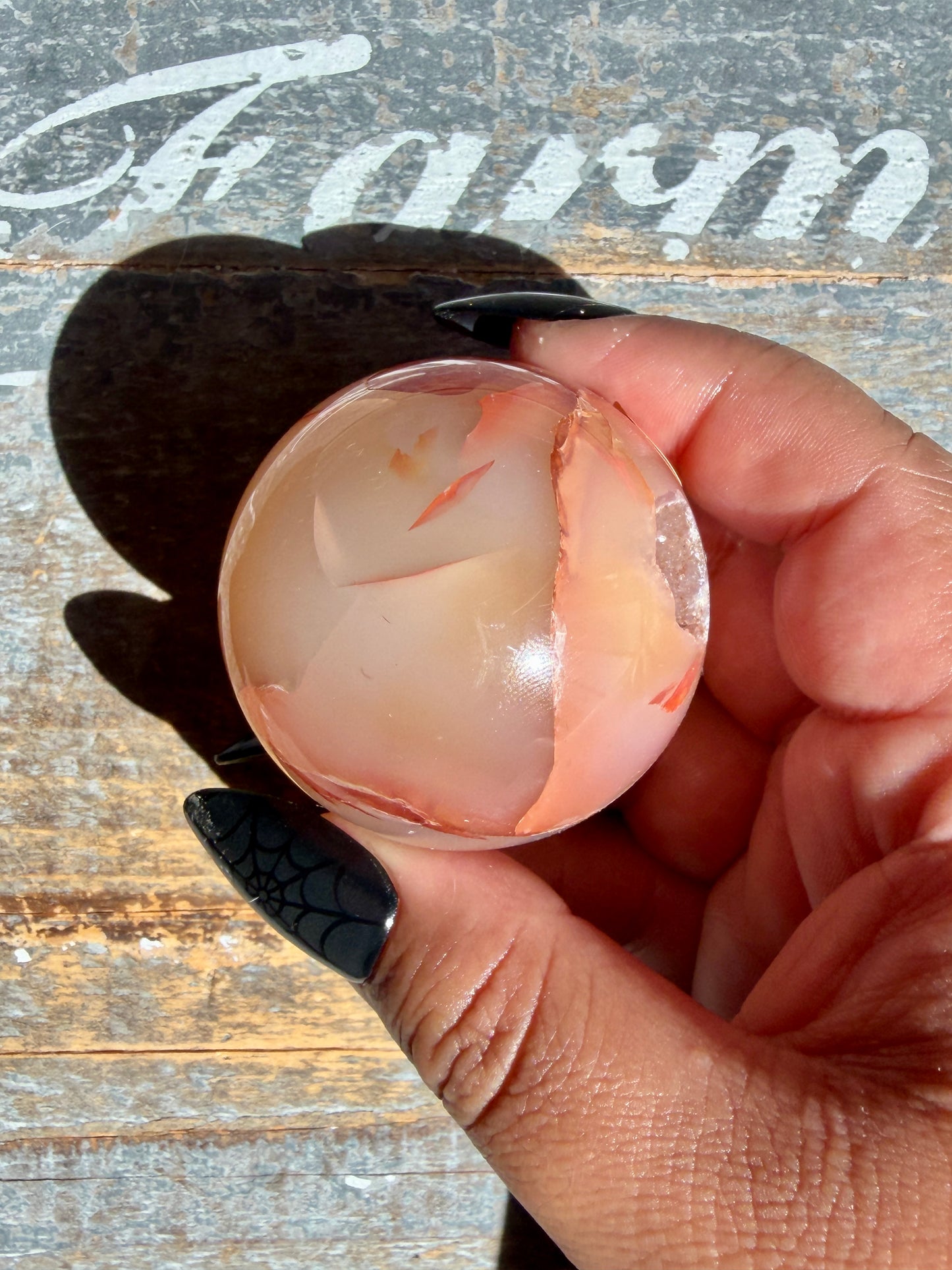 Gorgeous Druzy Carnelian Sphere | Opt 74