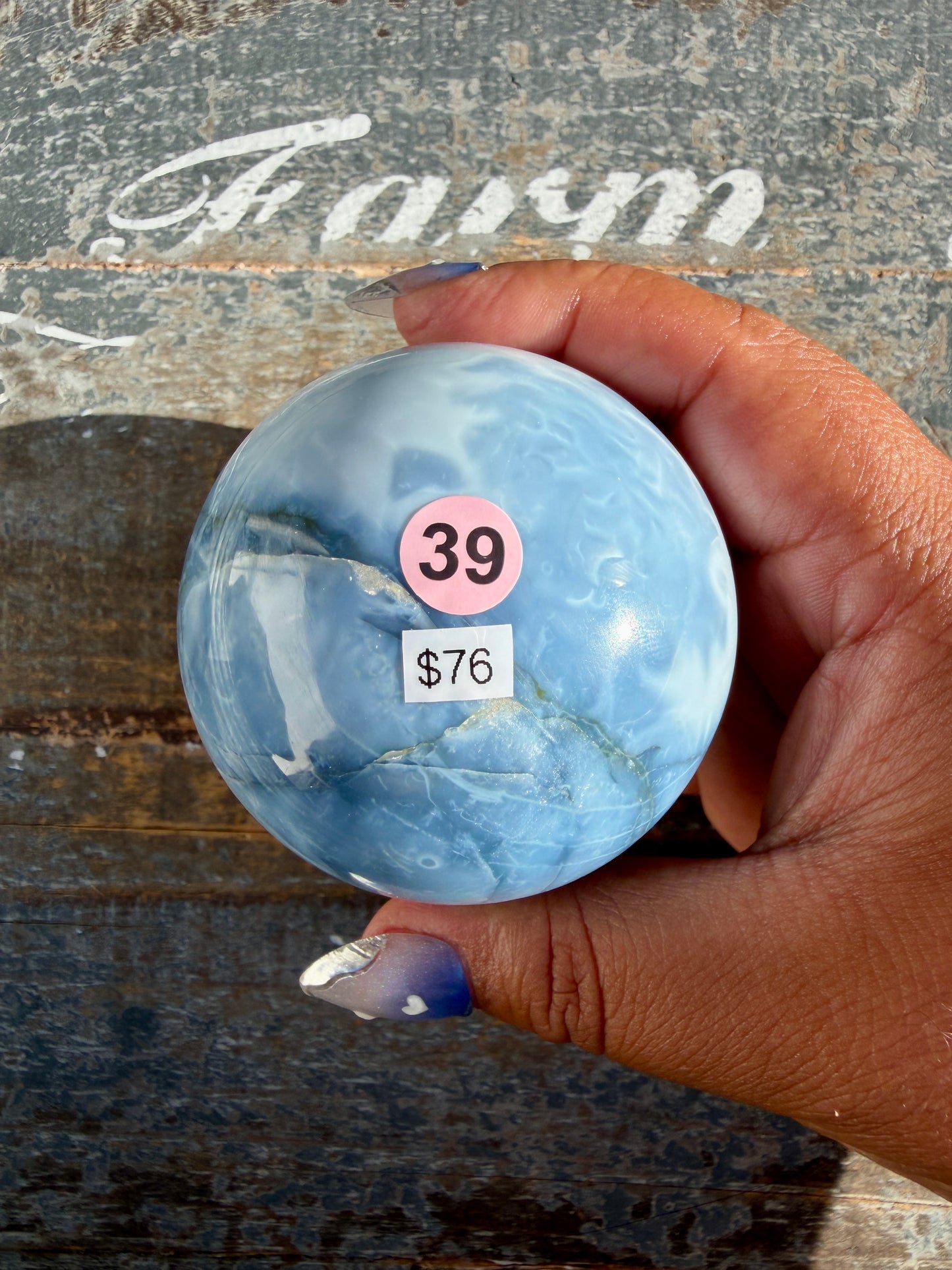 Gorgeous Blue Opal Sphere | India | Opt 39