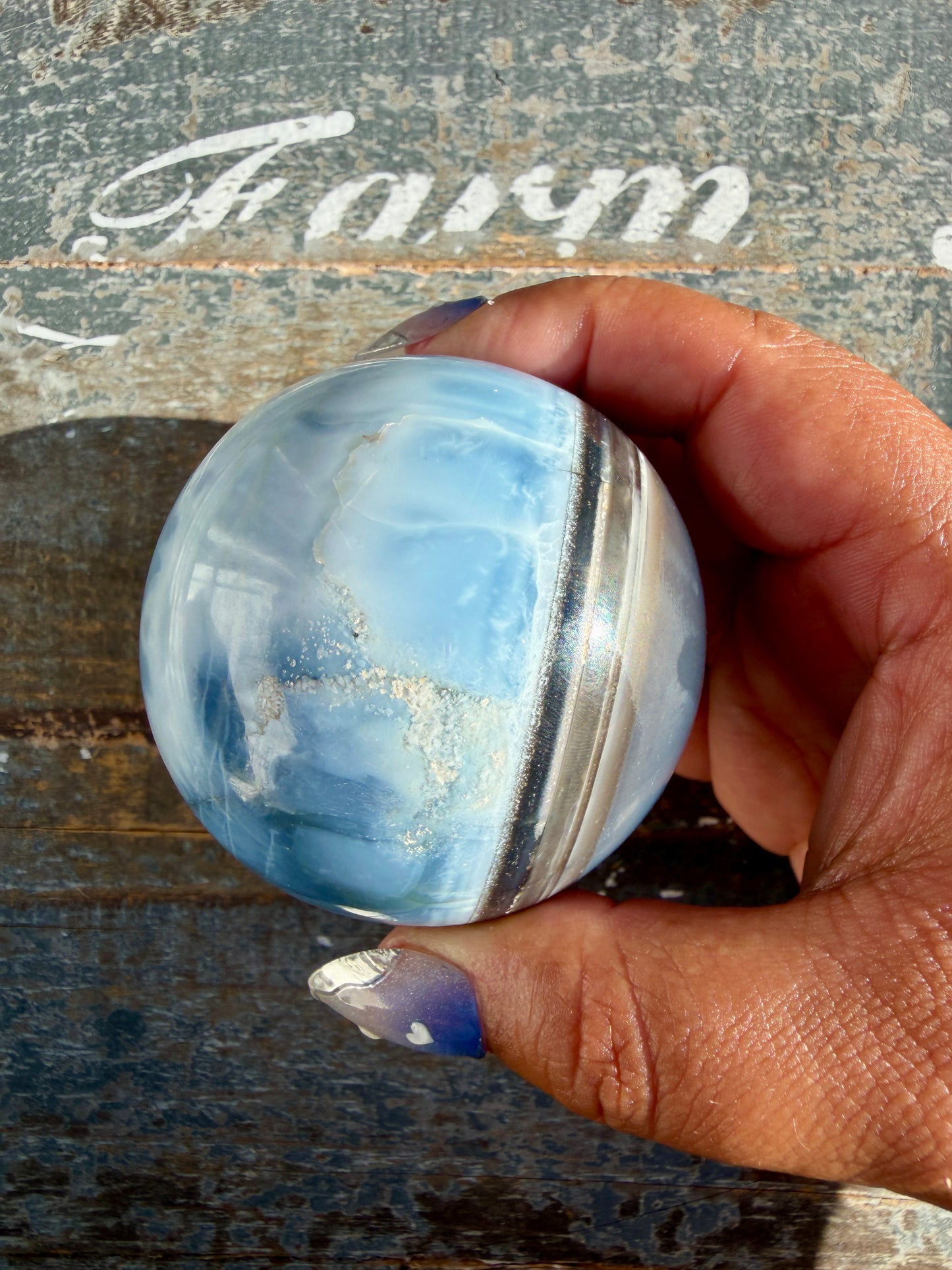 Gorgeous Blue Opal Sphere | India | Opt 39