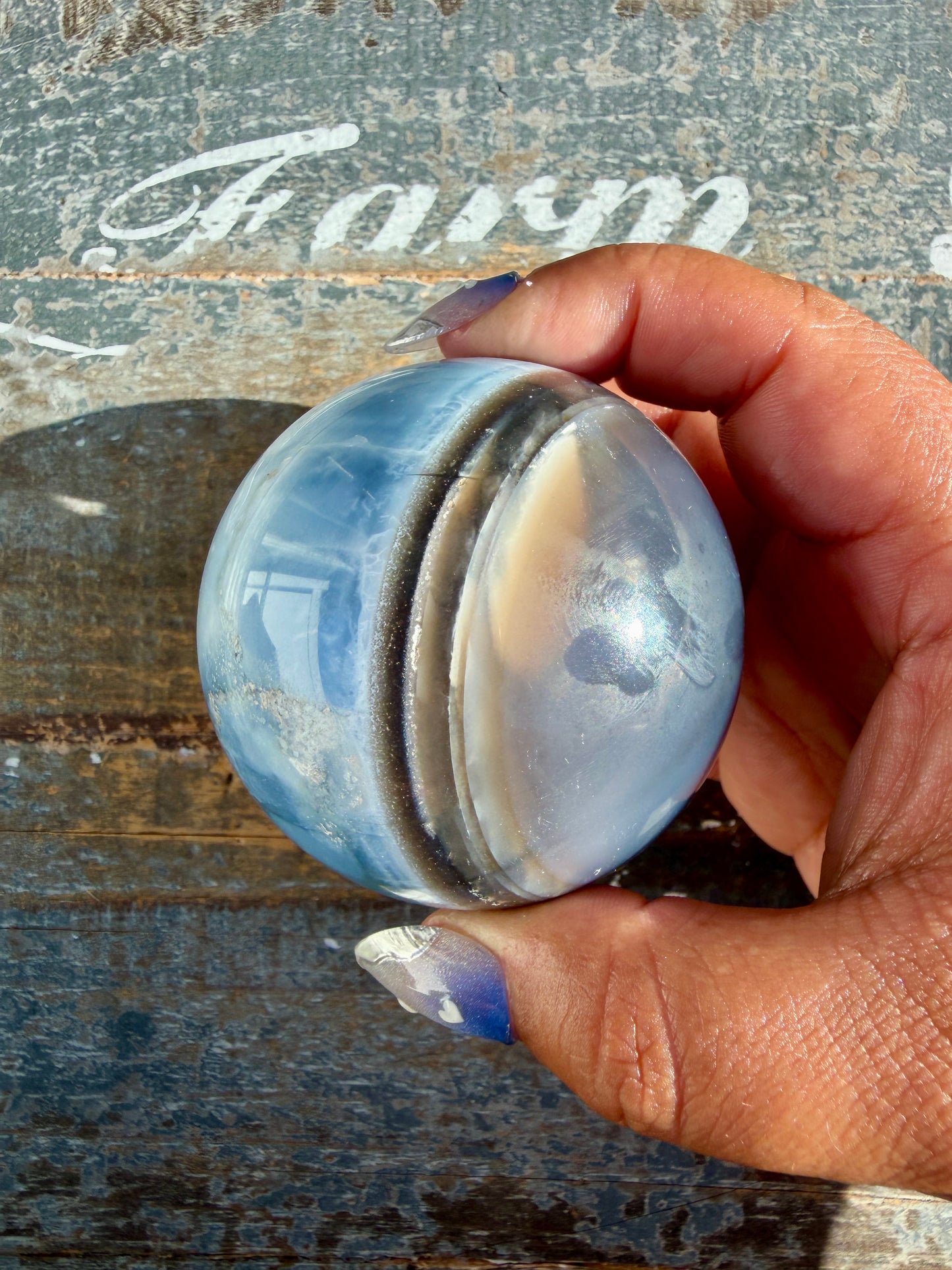 Gorgeous Blue Opal Sphere | India | Opt 39