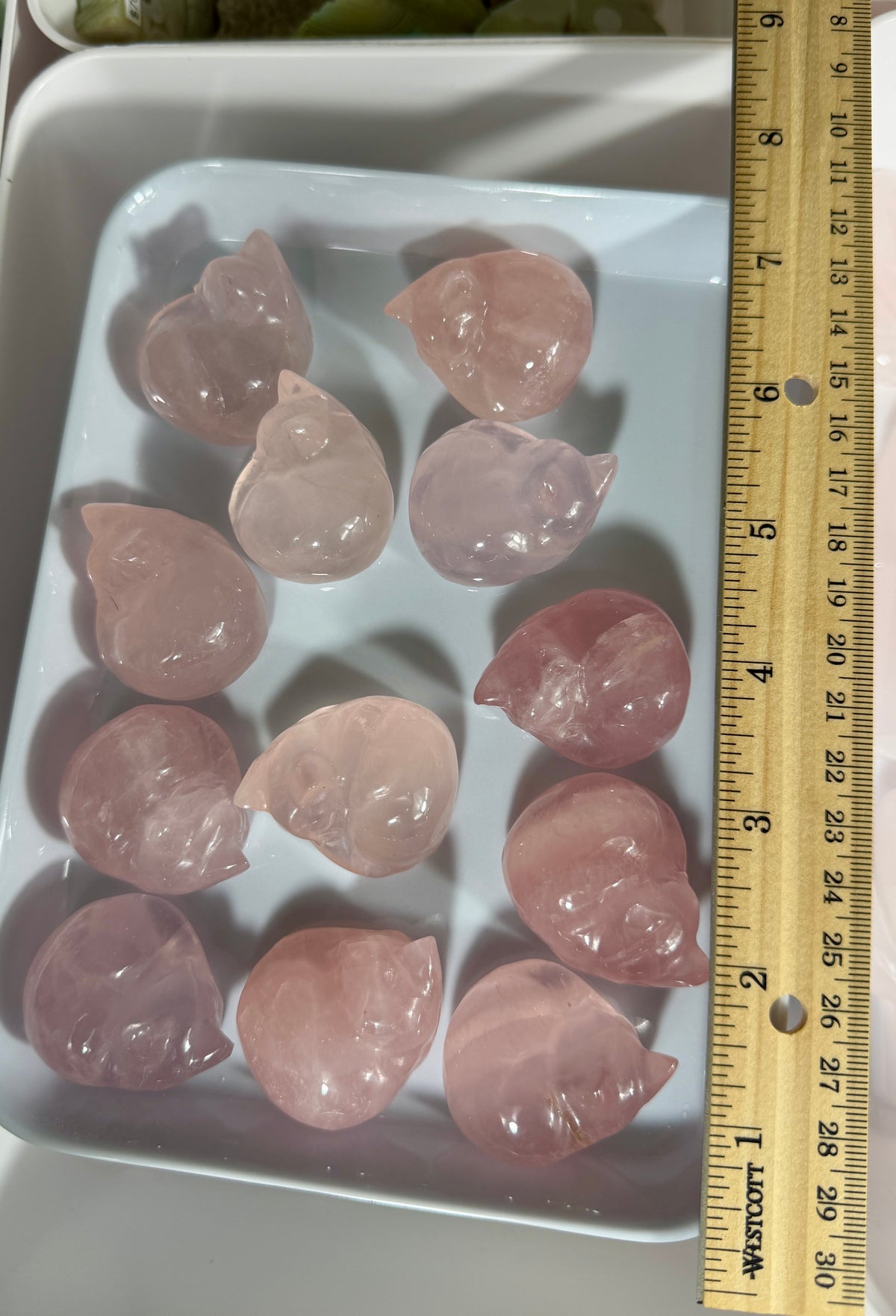 One (1) Gorgeous Rose Quartz Sleeping Kitty | Intuitively Chosen