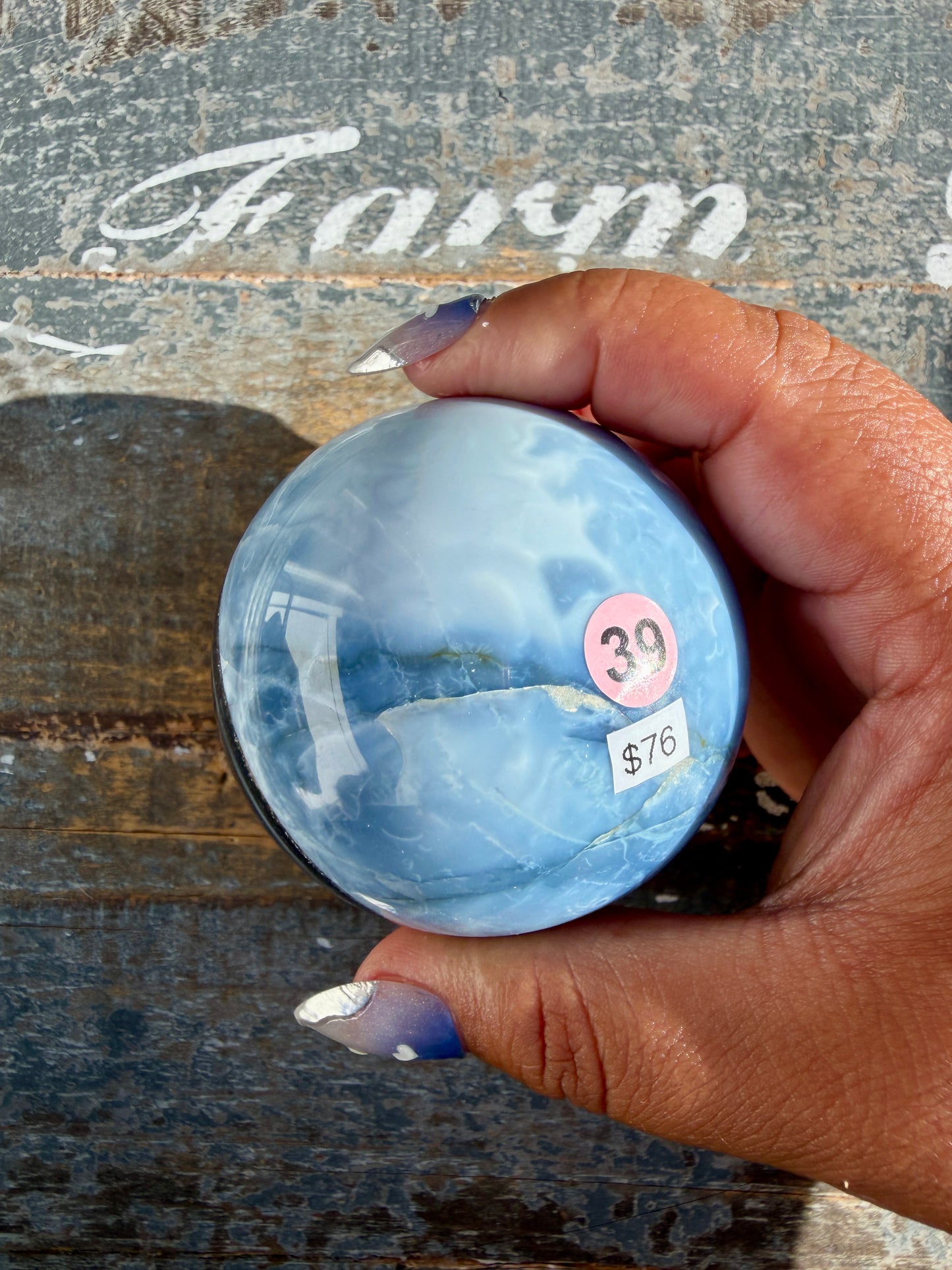 Gorgeous Blue Opal Sphere | India | Opt 39