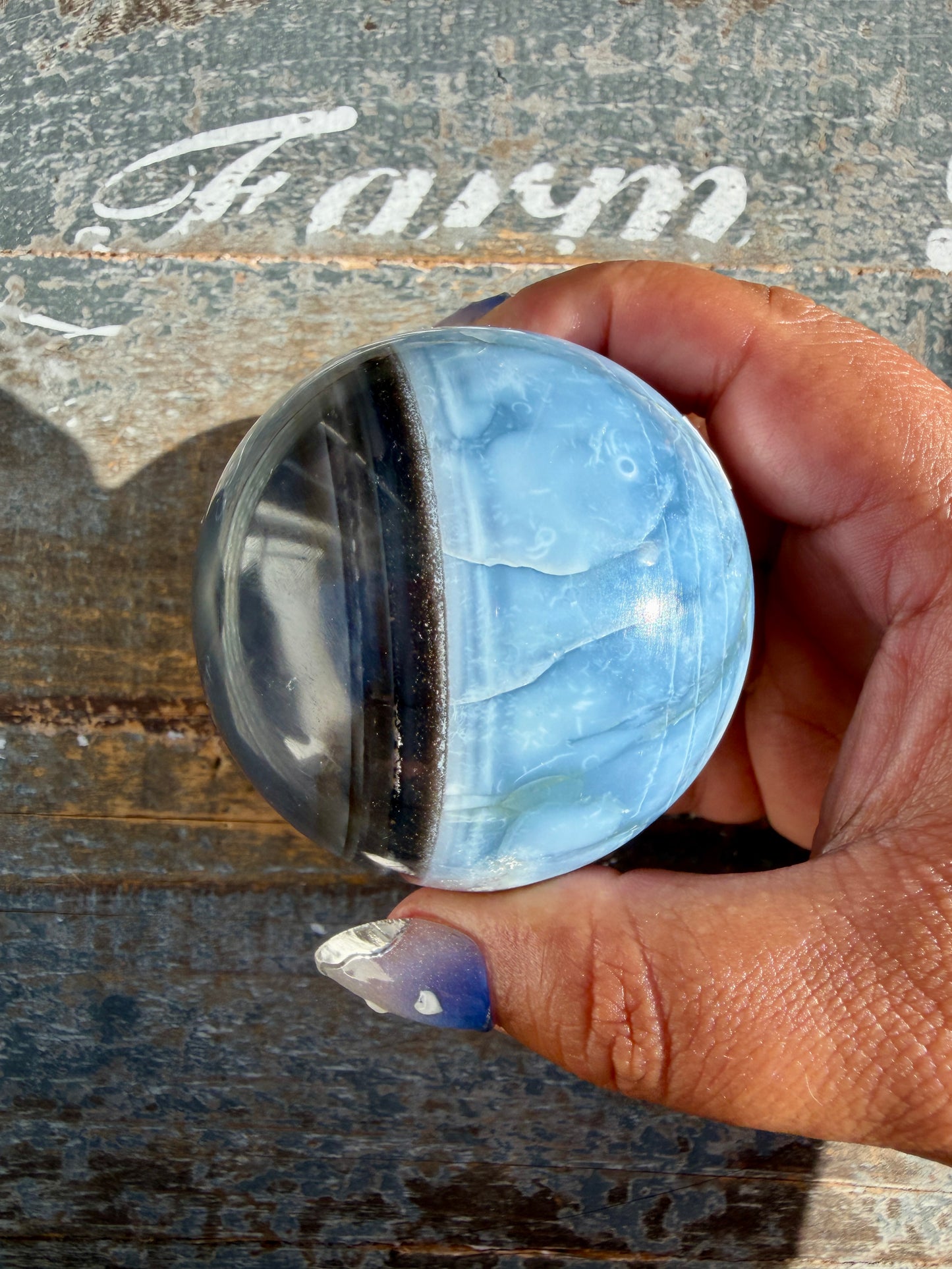 Gorgeous Blue Opal Sphere | India | Opt 39