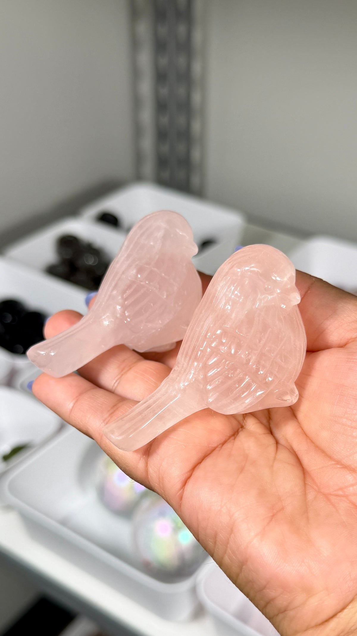 One (1) Gorgeous Rose Quartz Bird | Intuitively Chosen