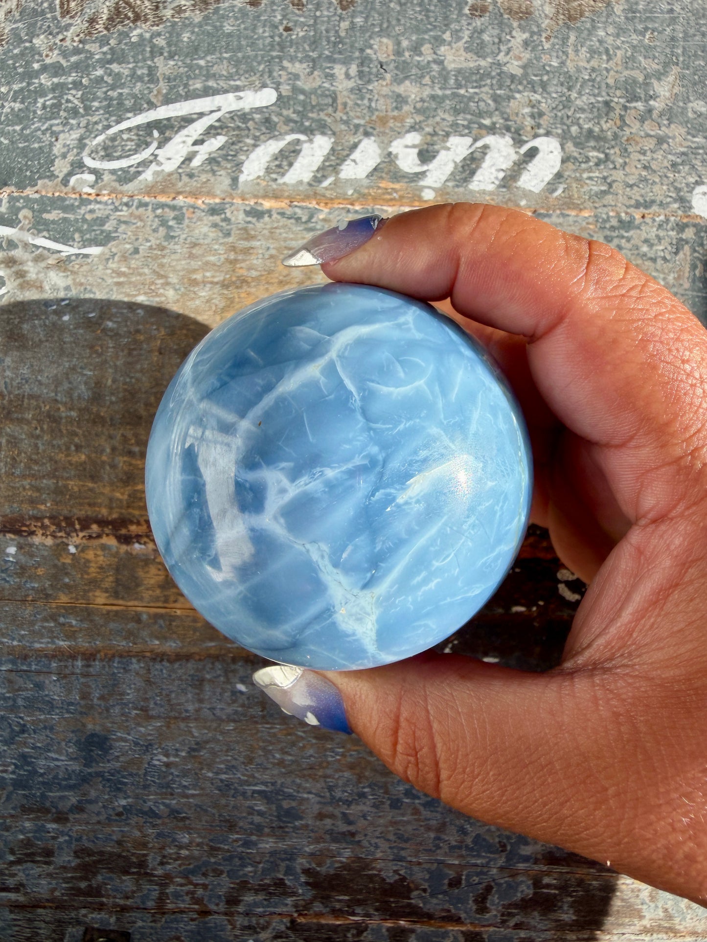 Gorgeous Blue Opal Sphere | India | Opt 37
