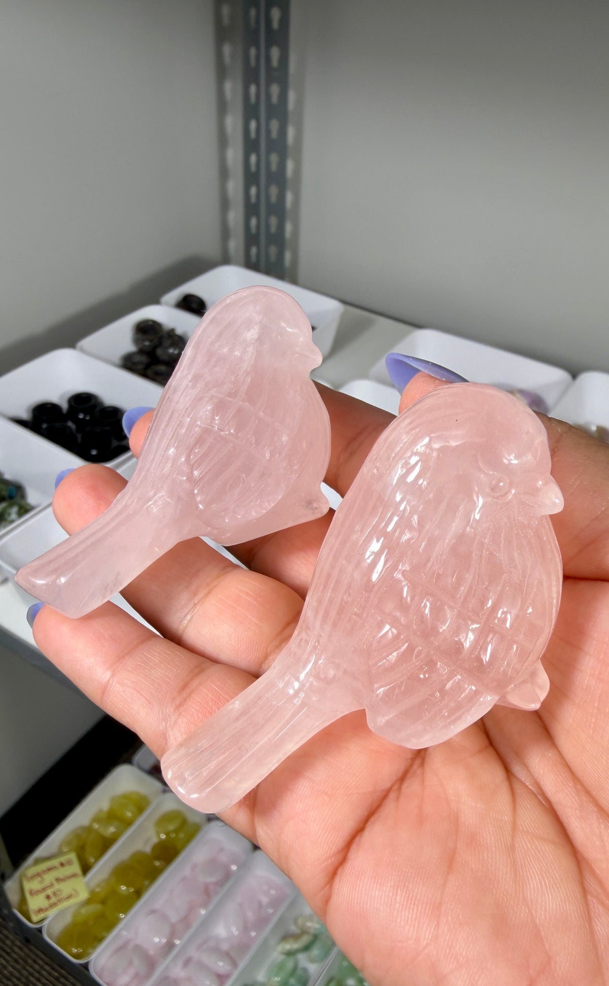 One (1) Gorgeous Rose Quartz Bird | Intuitively Chosen