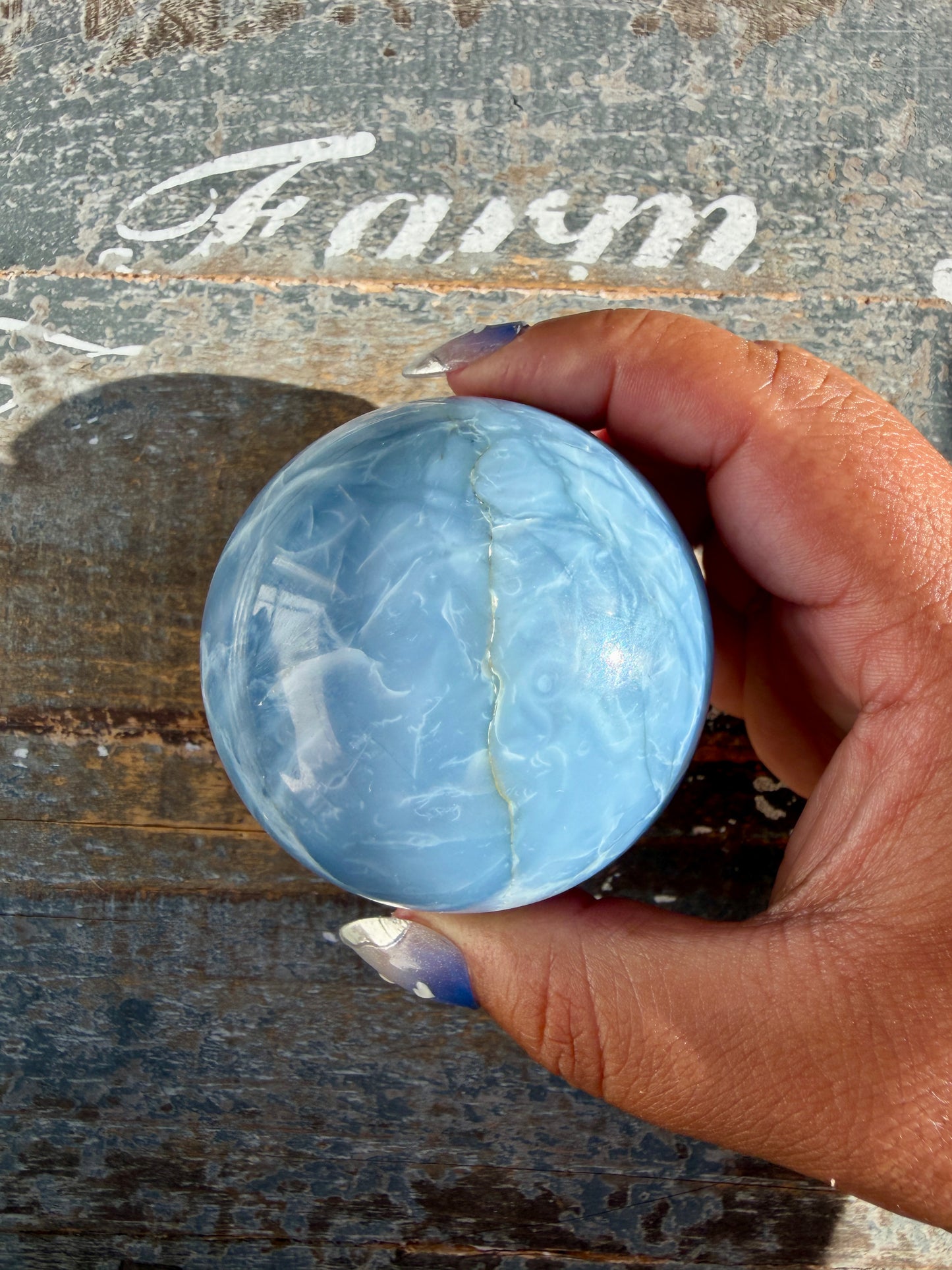 Gorgeous Blue Opal Sphere | India | Opt 37
