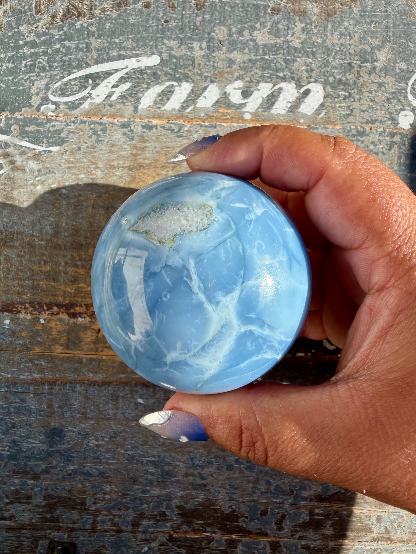 Gorgeous Blue Opal Sphere | India | Opt 37