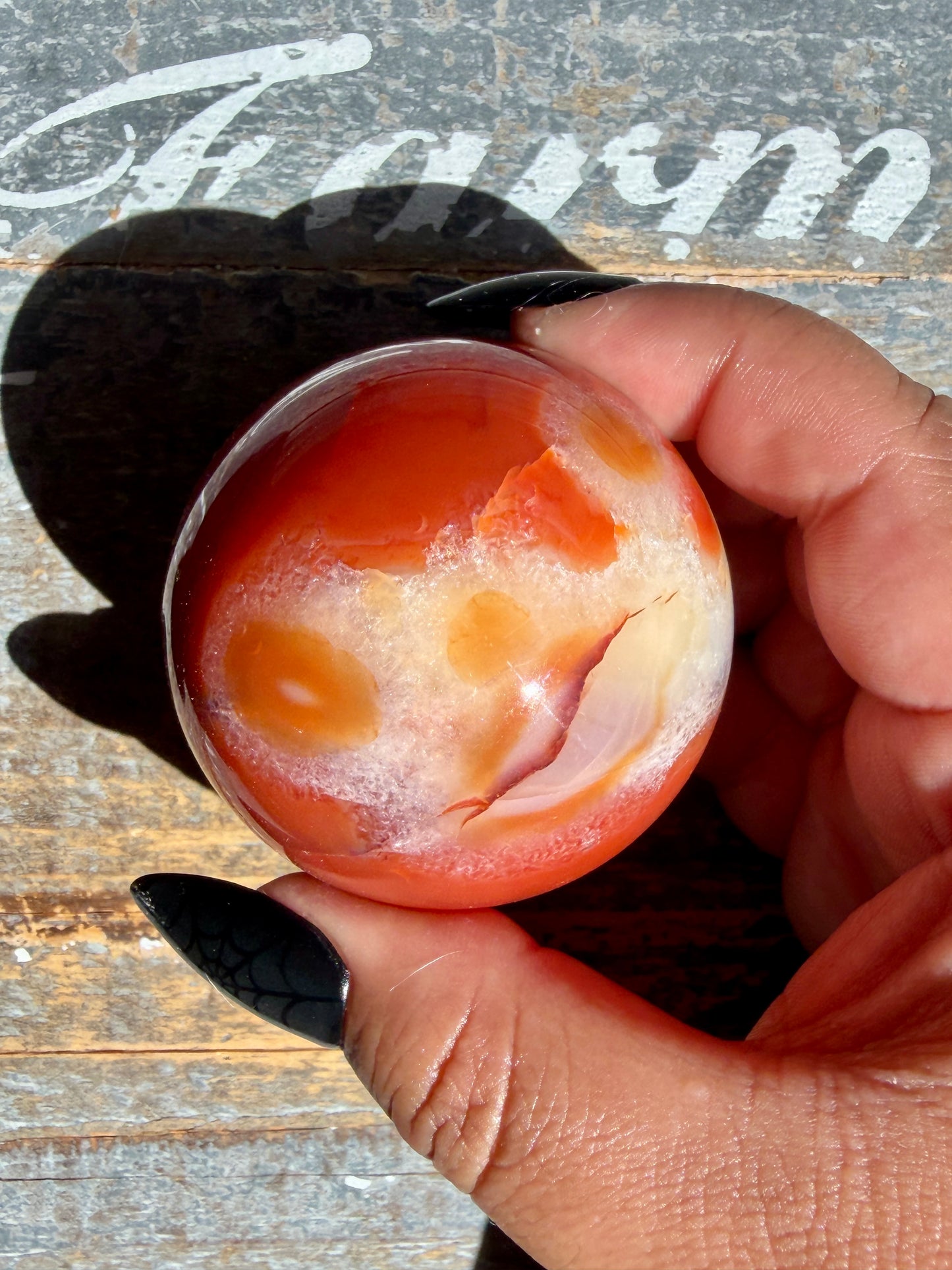 Gorgeous Druzy Carnelian Sphere | Opt 68