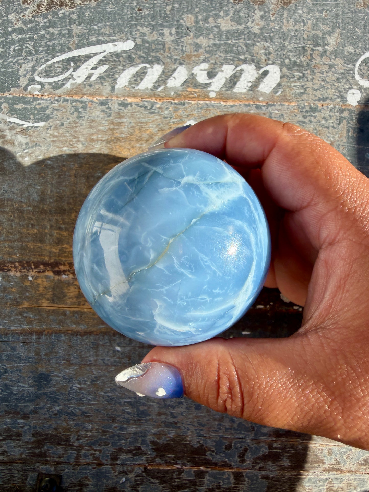 Gorgeous Blue Opal Sphere | India | Opt 37
