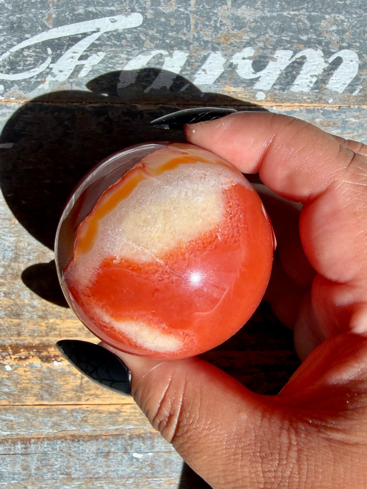 Gorgeous Druzy Carnelian Sphere | Opt 68