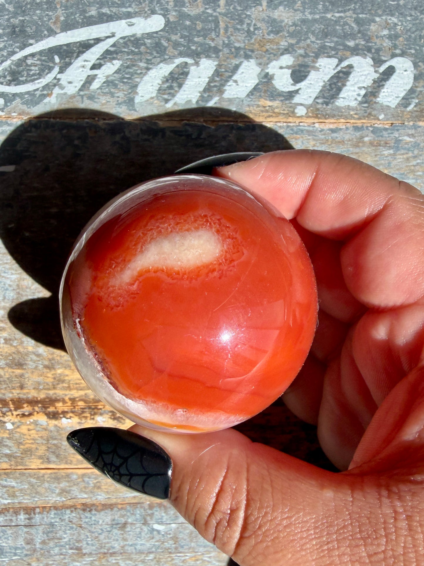 Gorgeous Druzy Carnelian Sphere | Opt 68