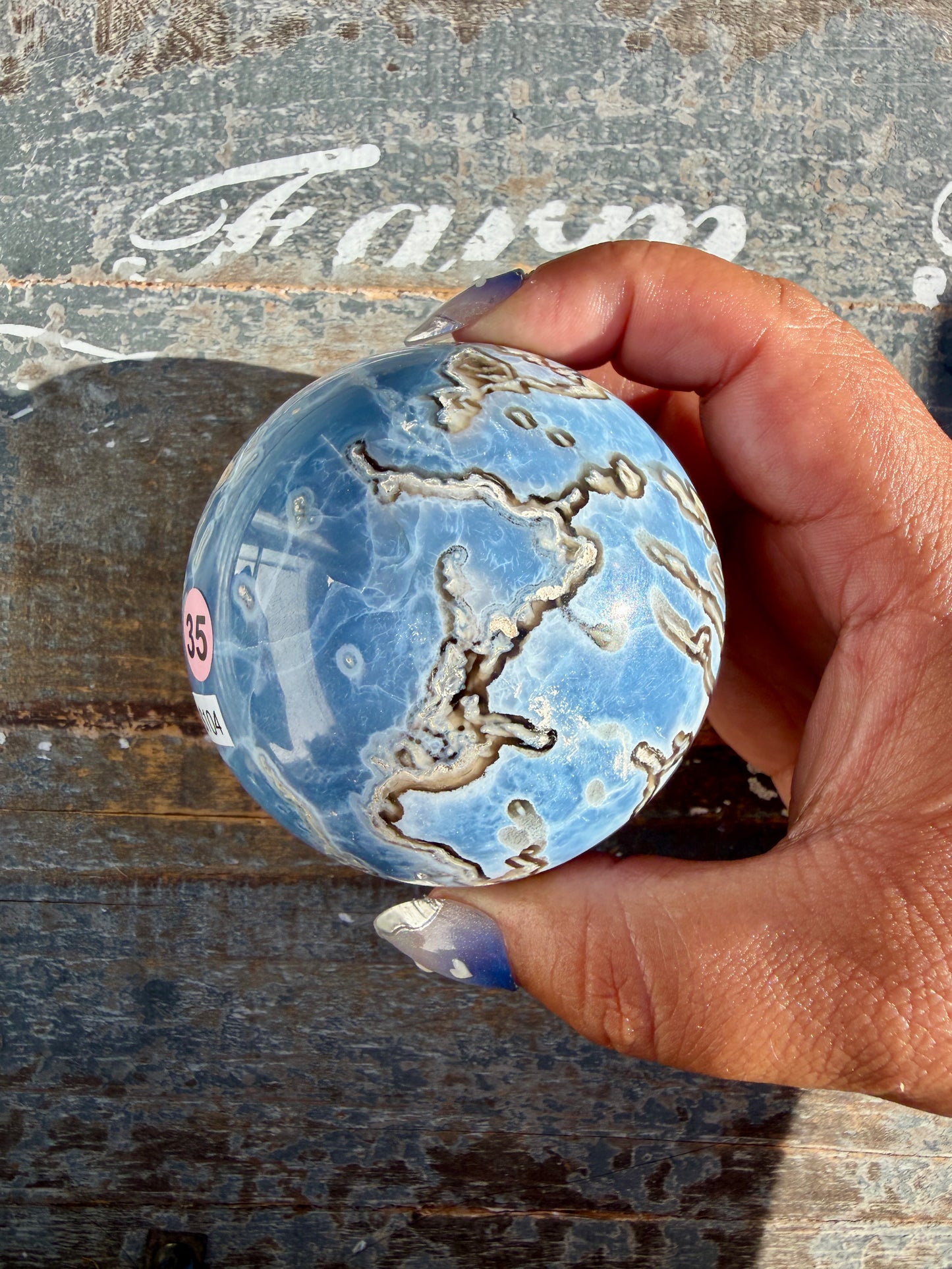 Gorgeous Blue Opal Sphere | India | Opt 35