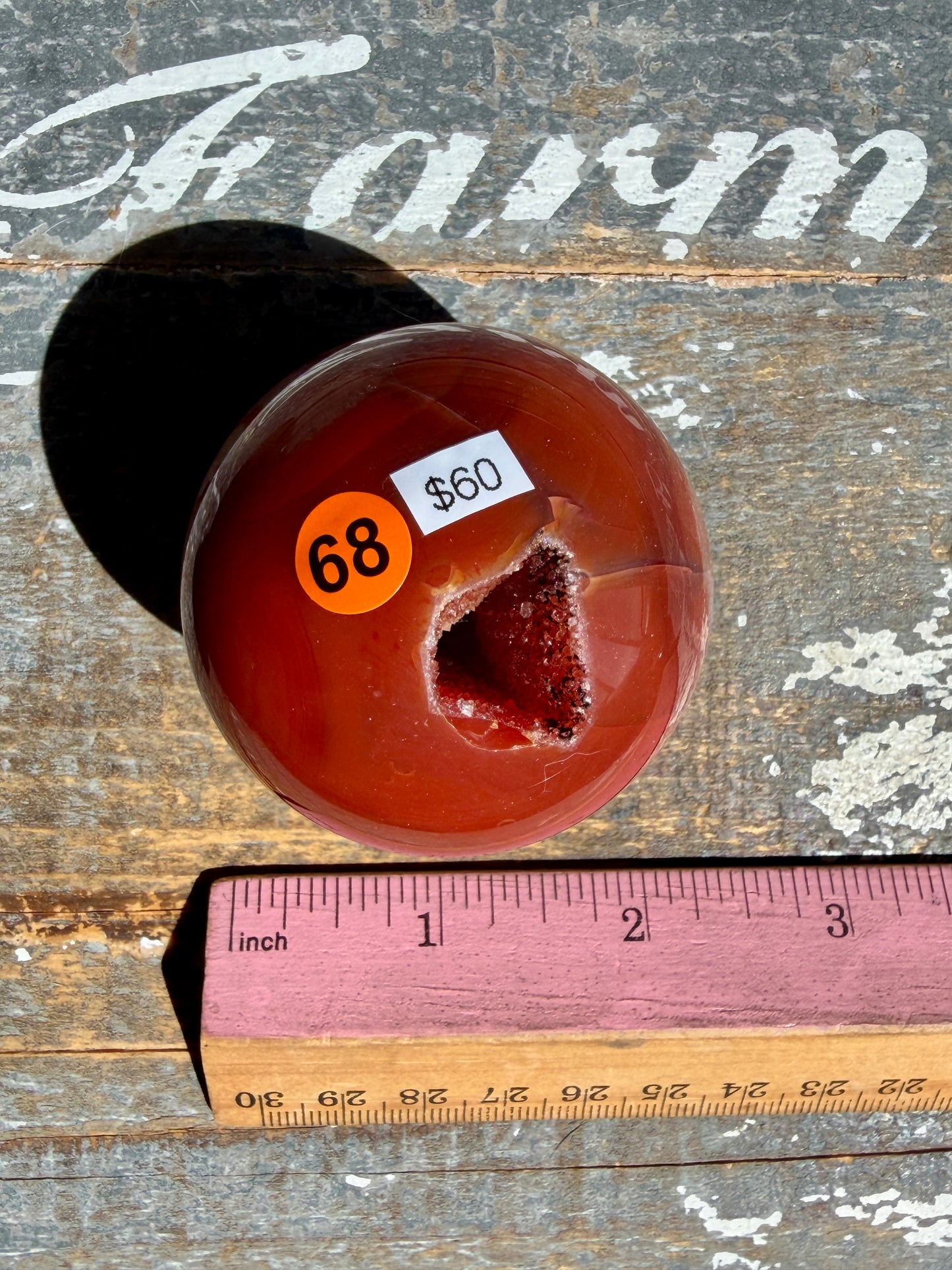 Gorgeous Druzy Carnelian Sphere | Opt 68