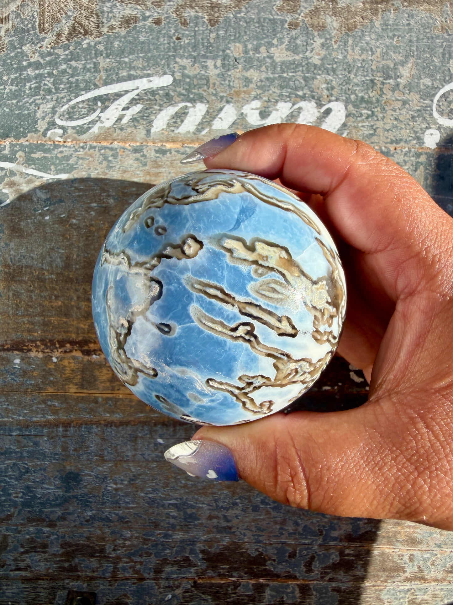 Gorgeous Blue Opal Sphere | India | Opt 35
