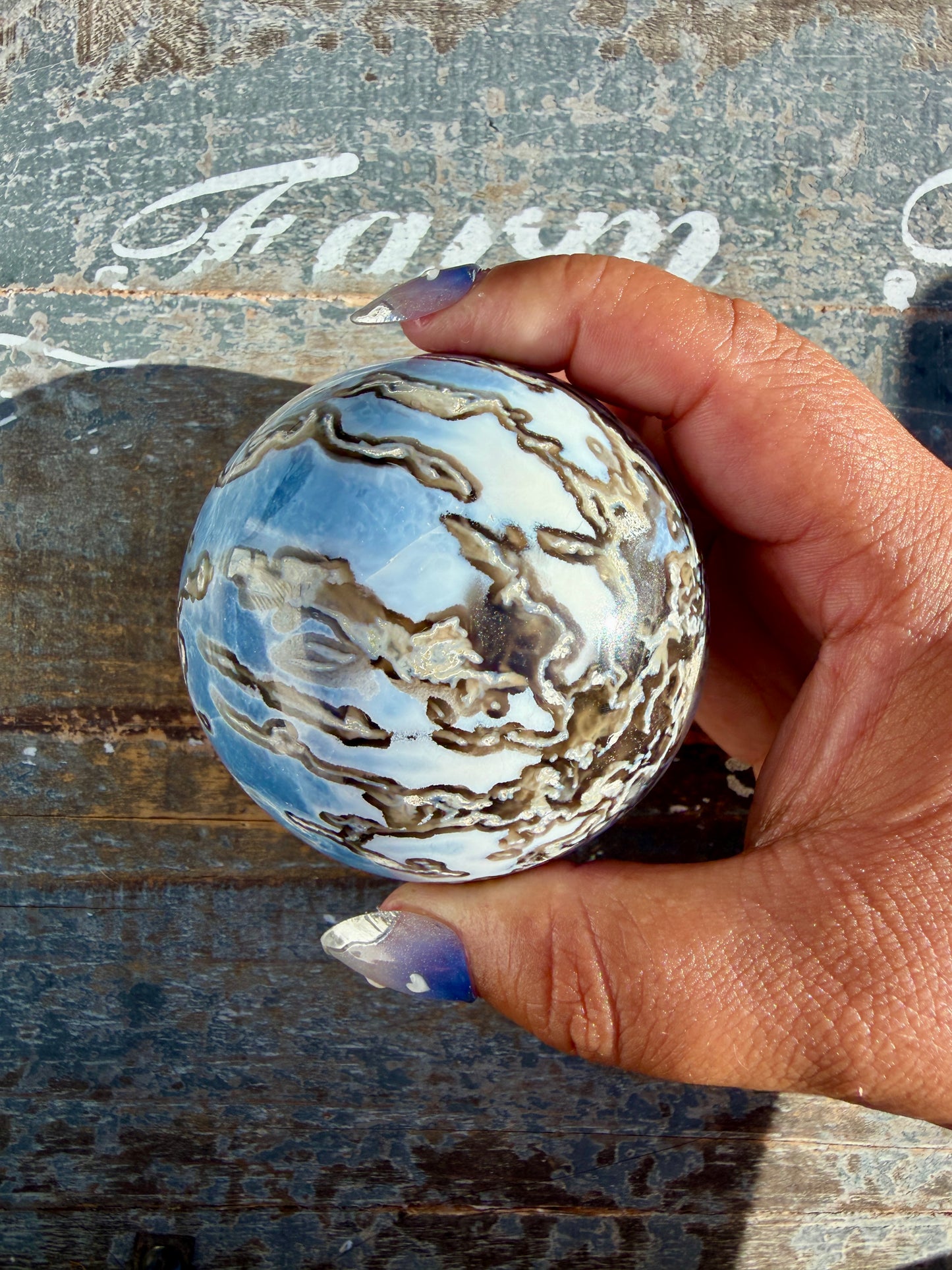 Gorgeous Blue Opal Sphere | India | Opt 35