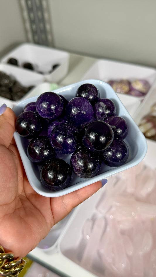 One (1) Mini Dark Amethyst Sphere | Intuitively Chosen
