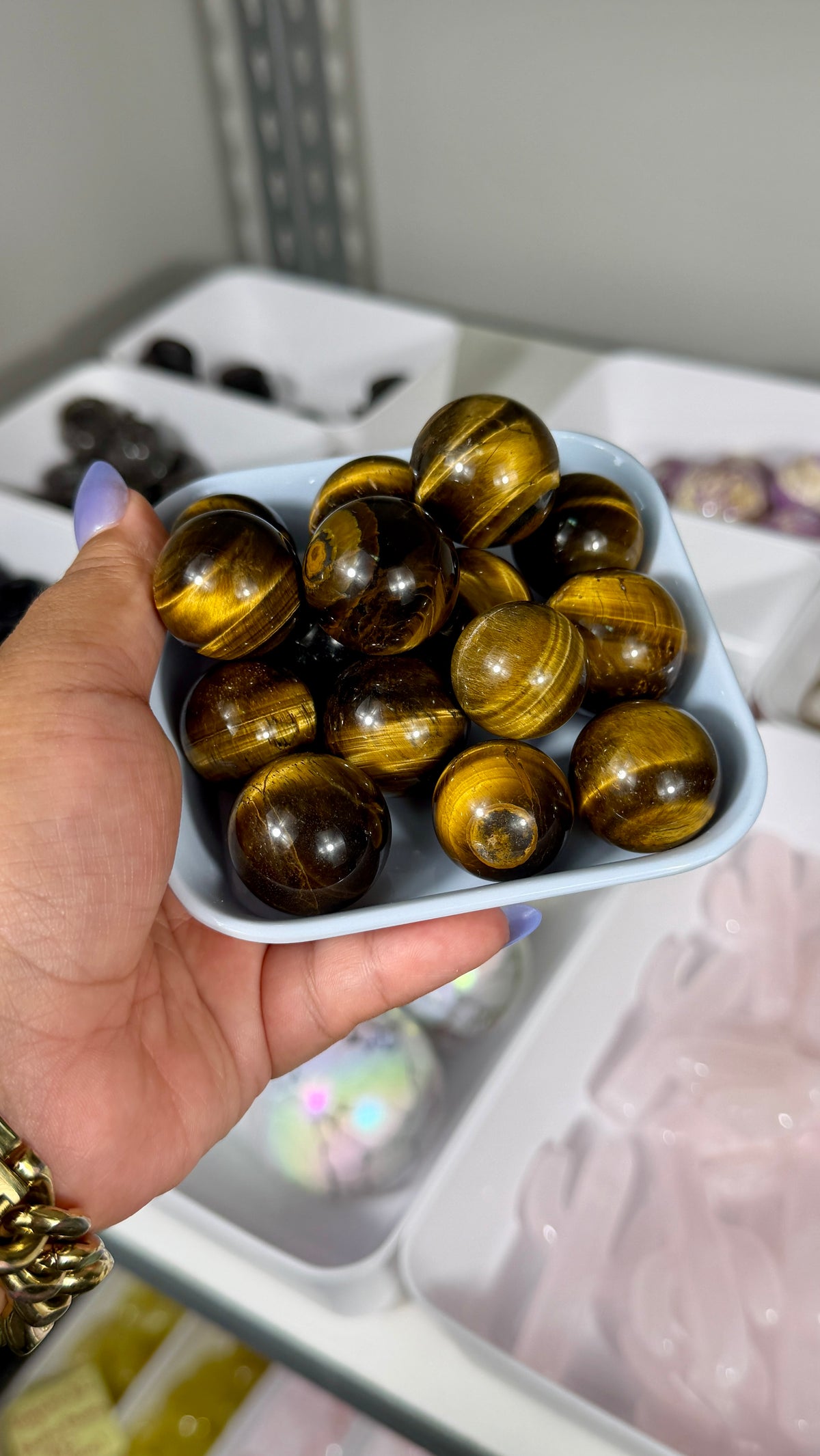 One (1) Mini Tigers Eye Sphere | Intuitively Chosen