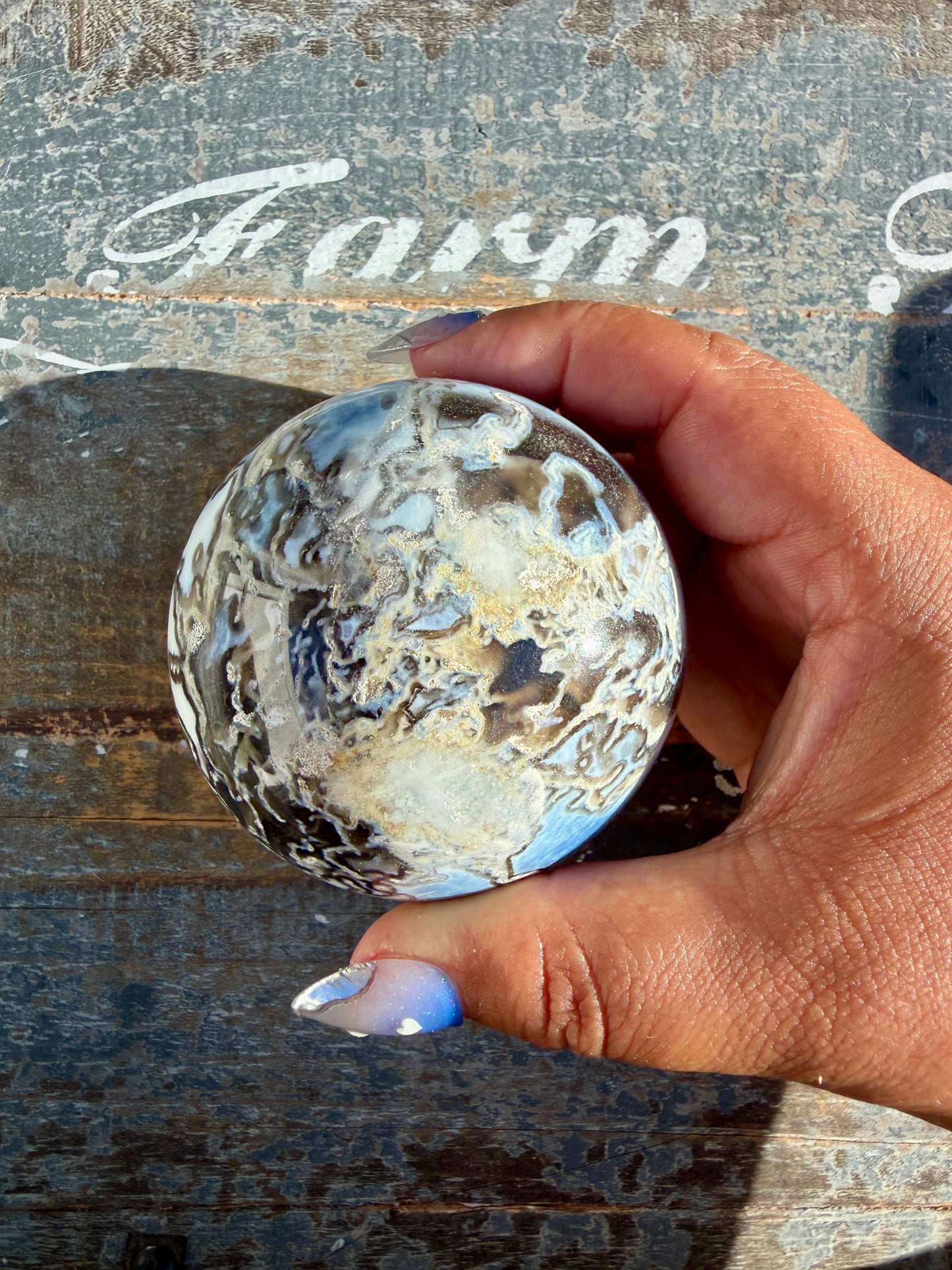 Gorgeous Blue Opal Sphere | India | Opt 35