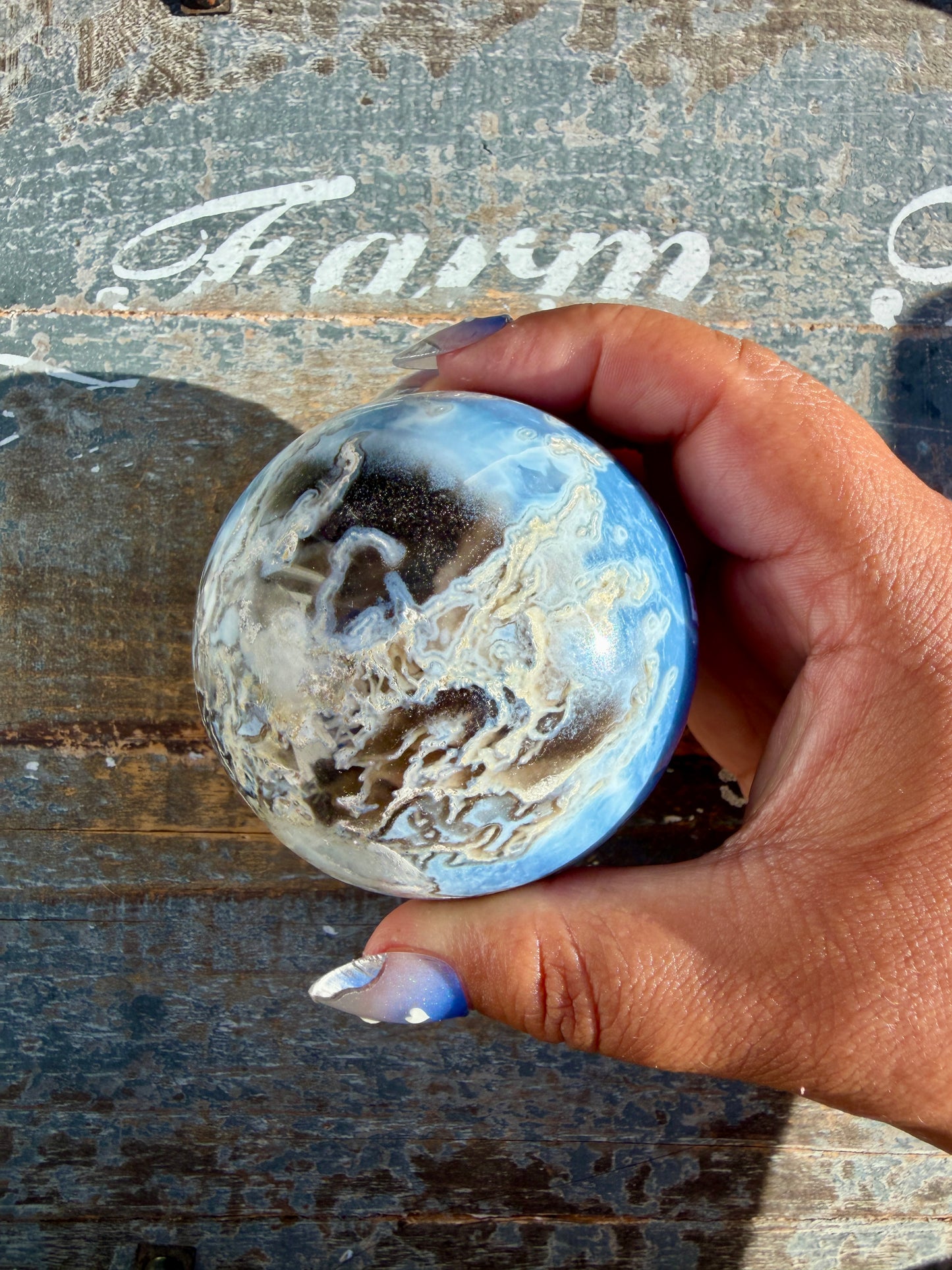 Gorgeous Blue Opal Sphere | India | Opt 35