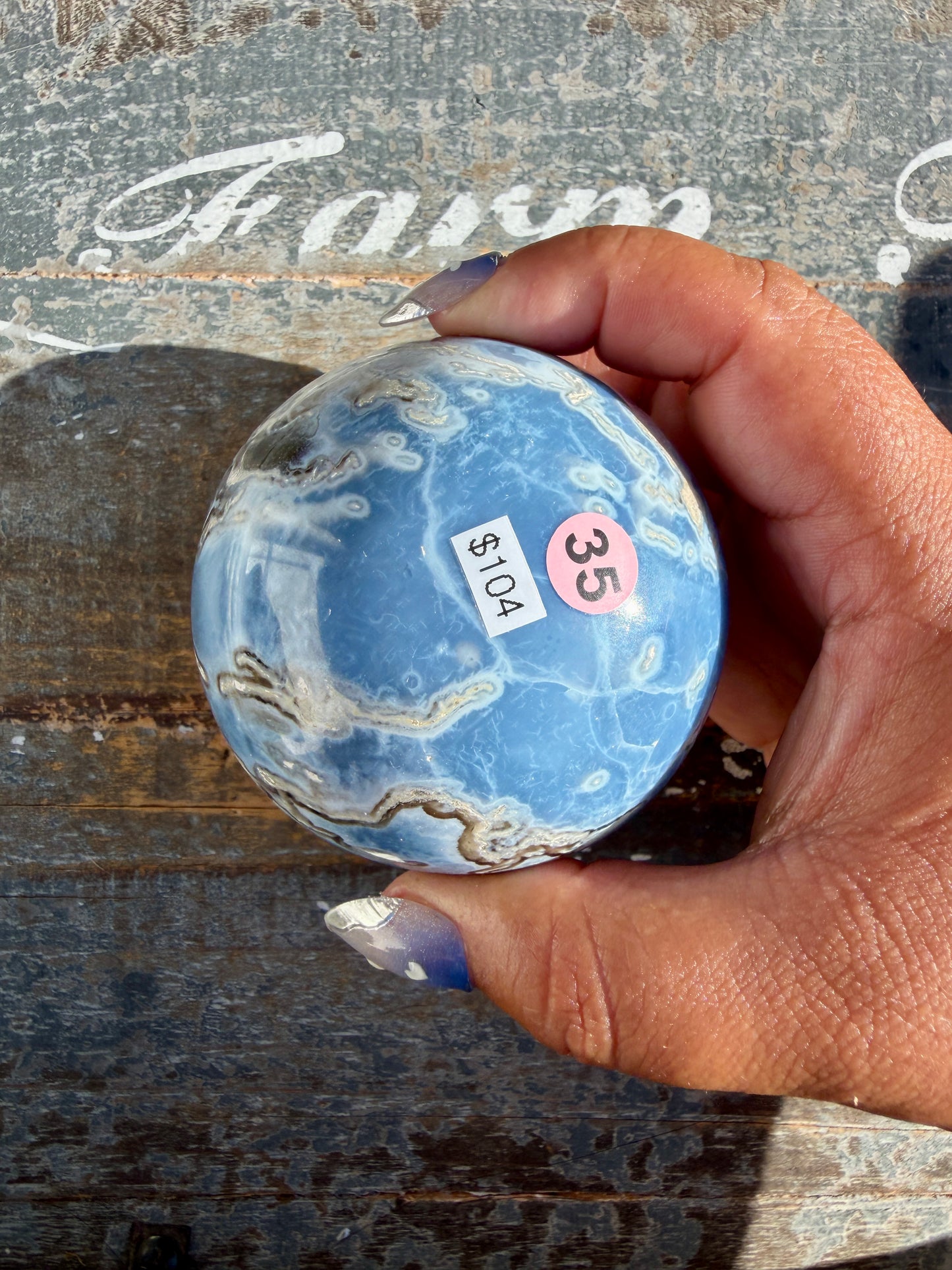 Gorgeous Blue Opal Sphere | India | Opt 35