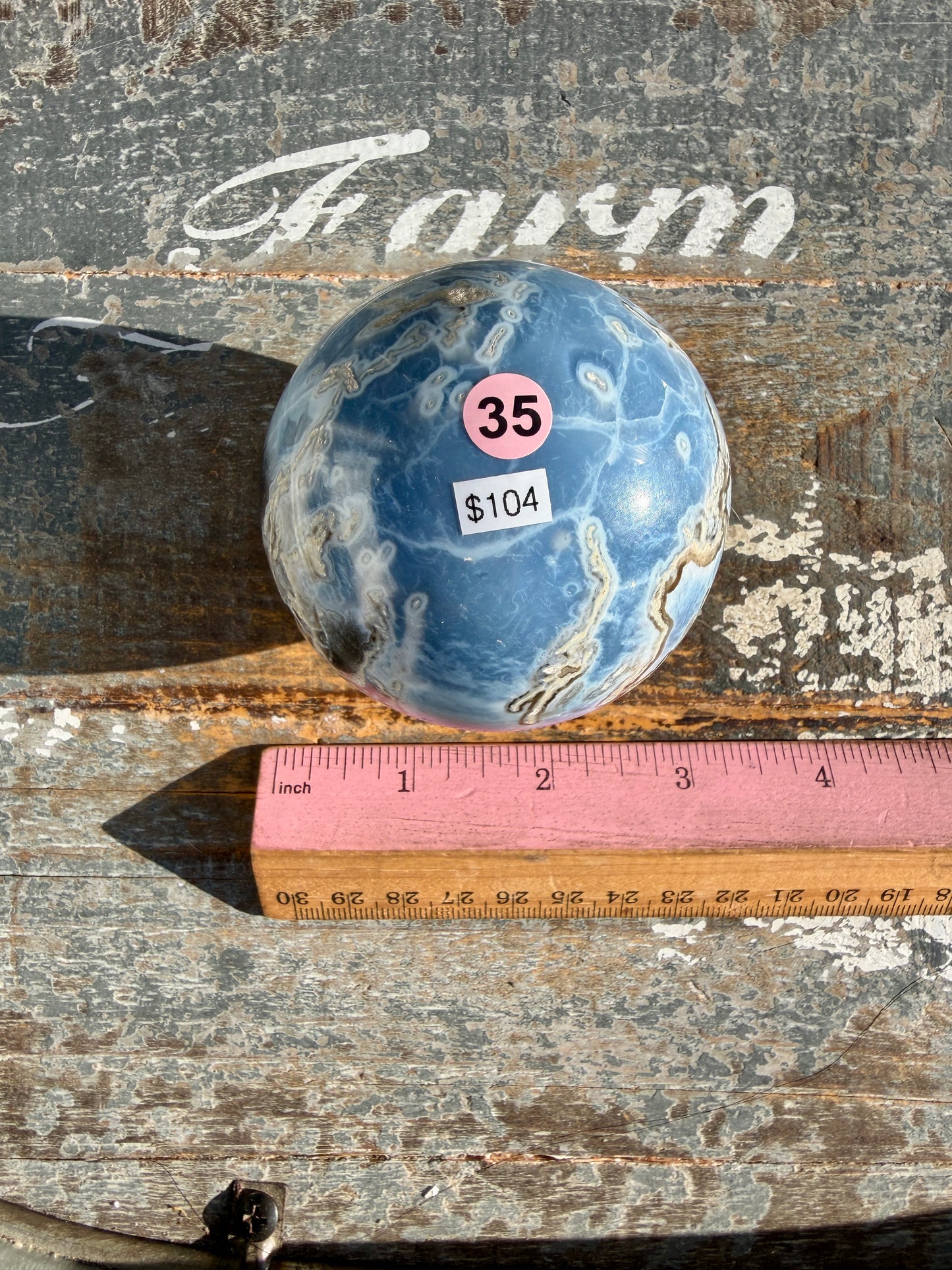 Gorgeous Blue Opal Sphere | India | Opt 35