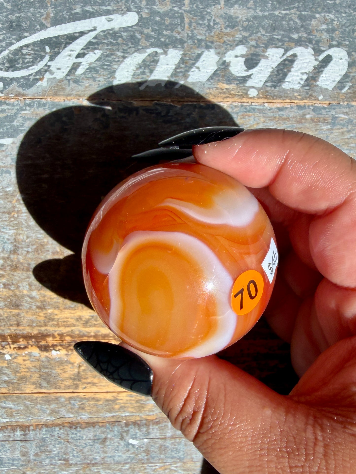 Gorgeous Druzy Carnelian Sphere | Opt 70