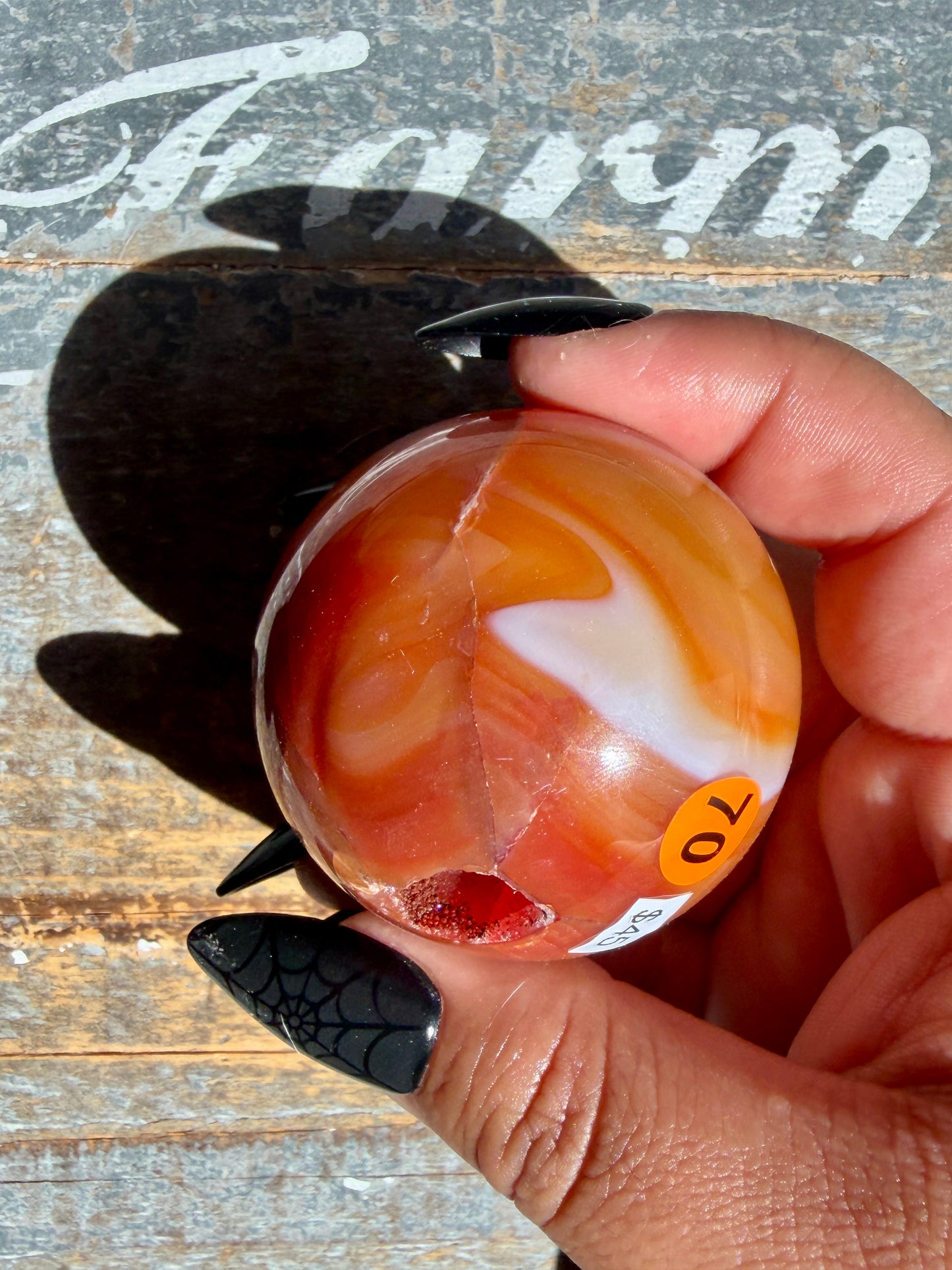 Gorgeous Druzy Carnelian Sphere | Opt 70