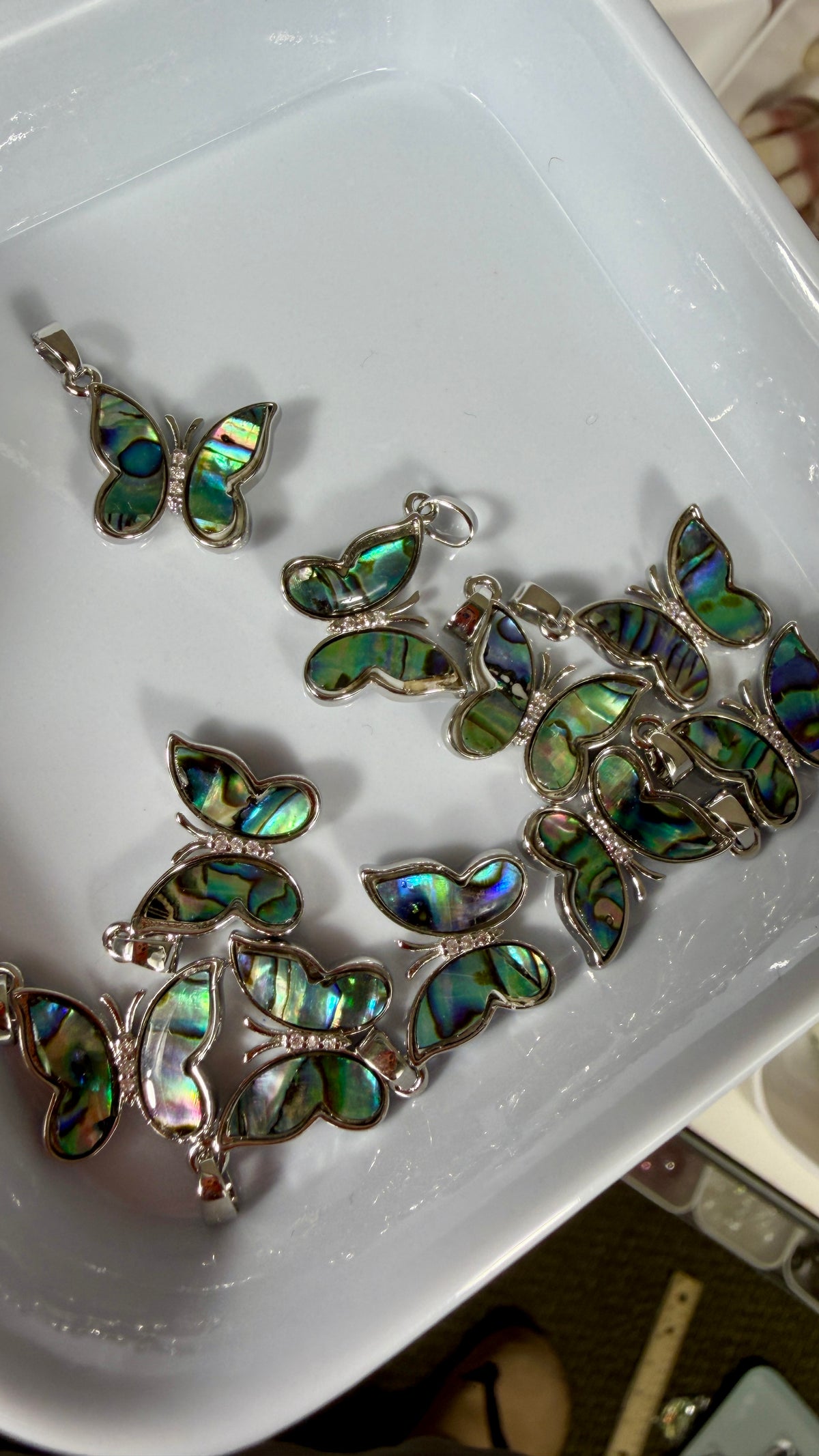 One (1) Abalone Shell Butterfly Pendant | Intuitively Chosen