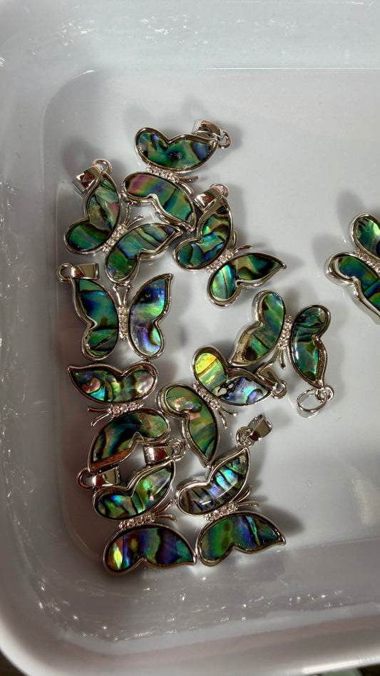One (1) Abalone Shell Butterfly Pendant | Intuitively Chosen