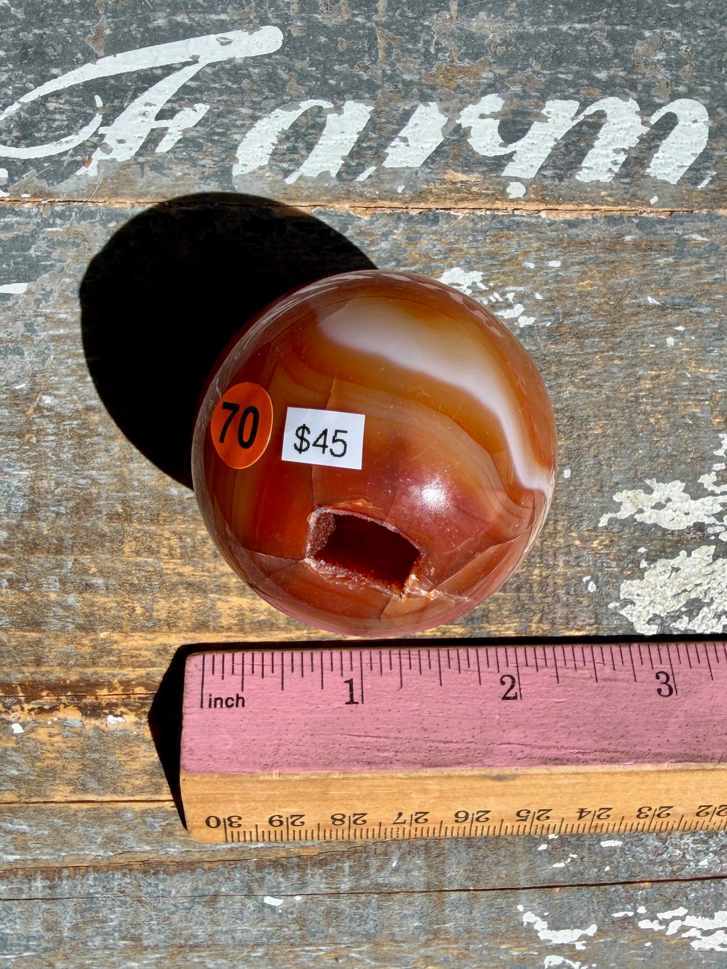 Gorgeous Druzy Carnelian Sphere | Opt 70
