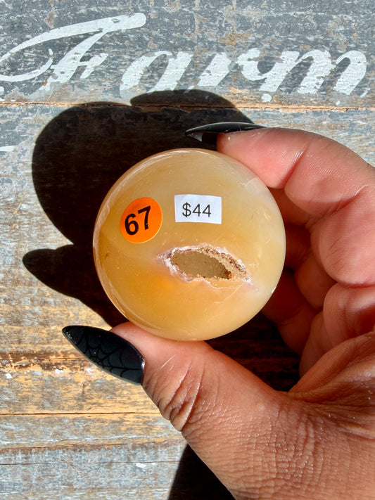 Gorgeous Druzy Carnelian Sphere | Opt 67