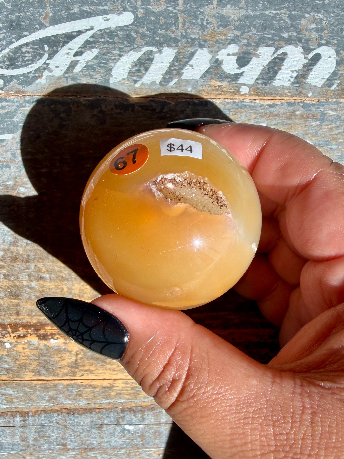 Gorgeous Druzy Carnelian Sphere | Opt 67