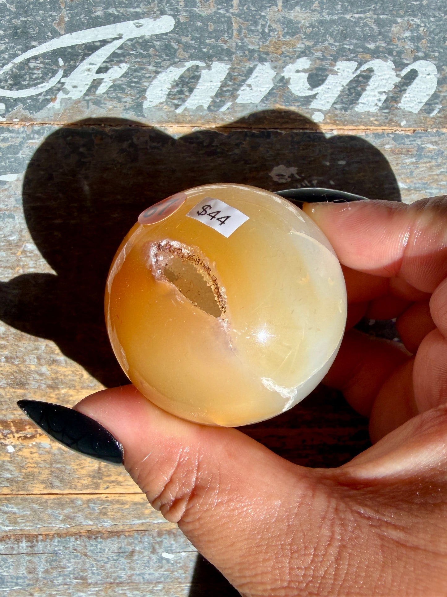 Gorgeous Druzy Carnelian Sphere | Opt 67