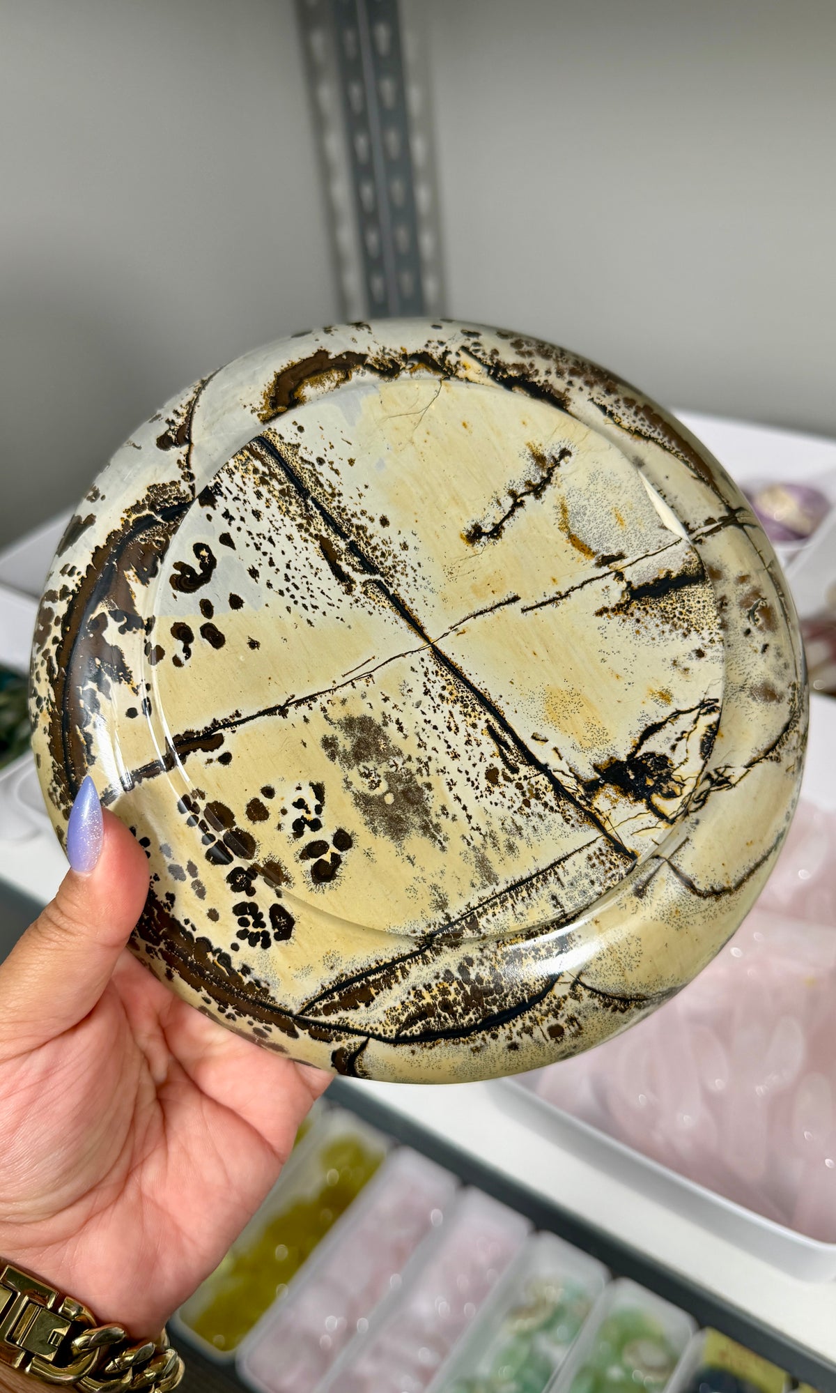 Gorgeous Picture Jasper Home Decor Plate | Opt 75