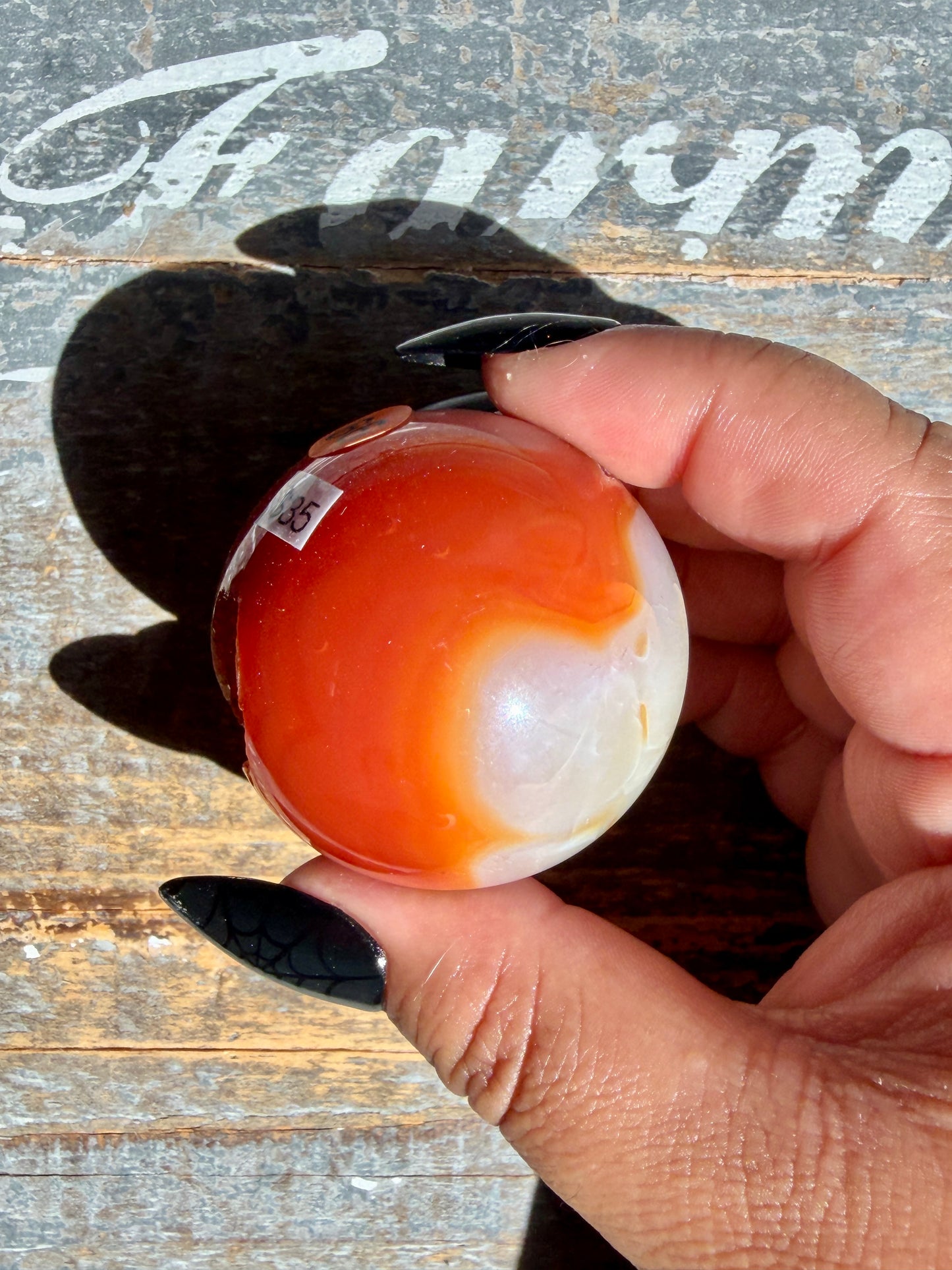 Gorgeous Druzy Carnelian Sphere | Opt 66