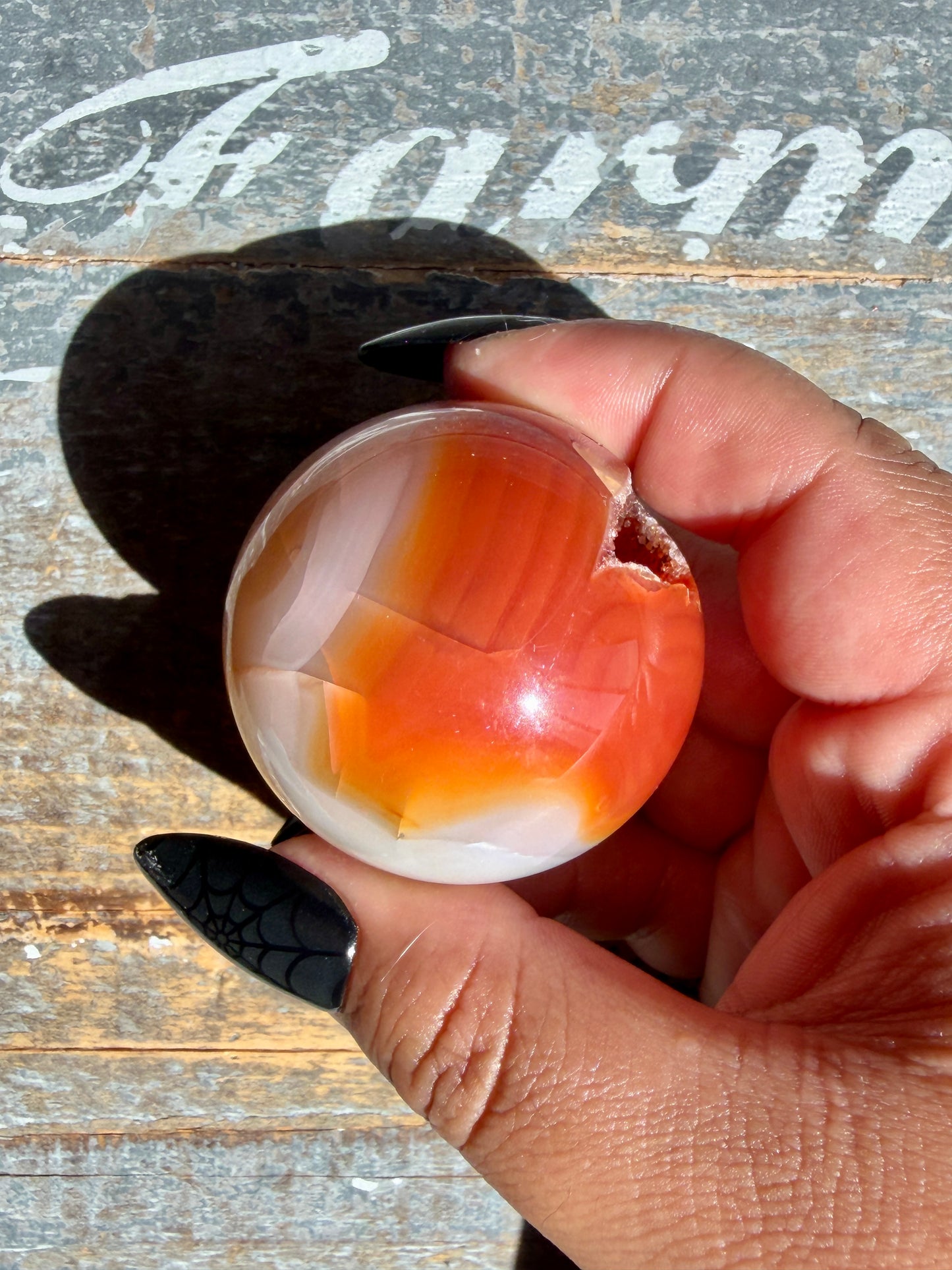 Gorgeous Druzy Carnelian Sphere | Opt 66