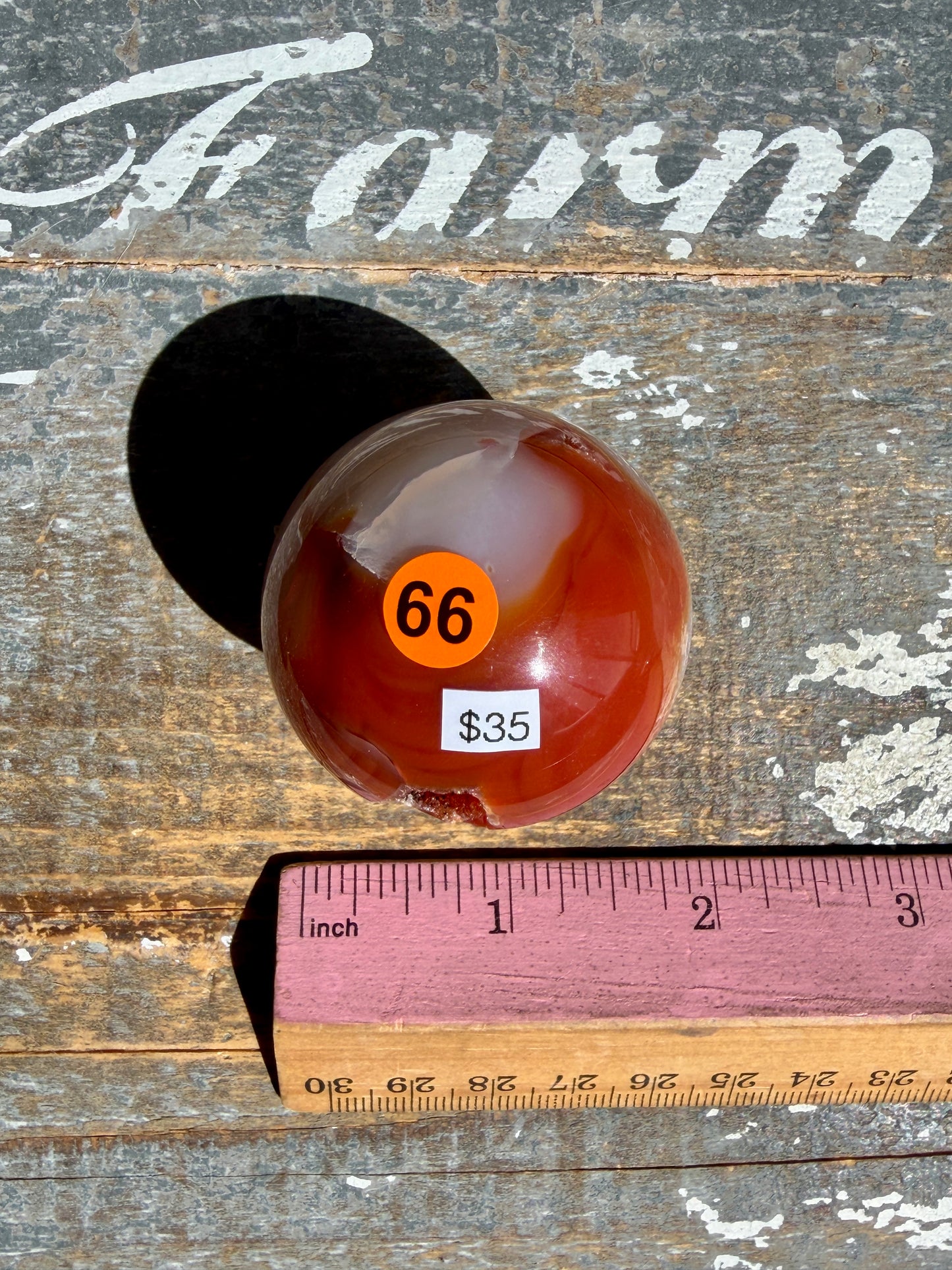 Gorgeous Druzy Carnelian Sphere | Opt 66