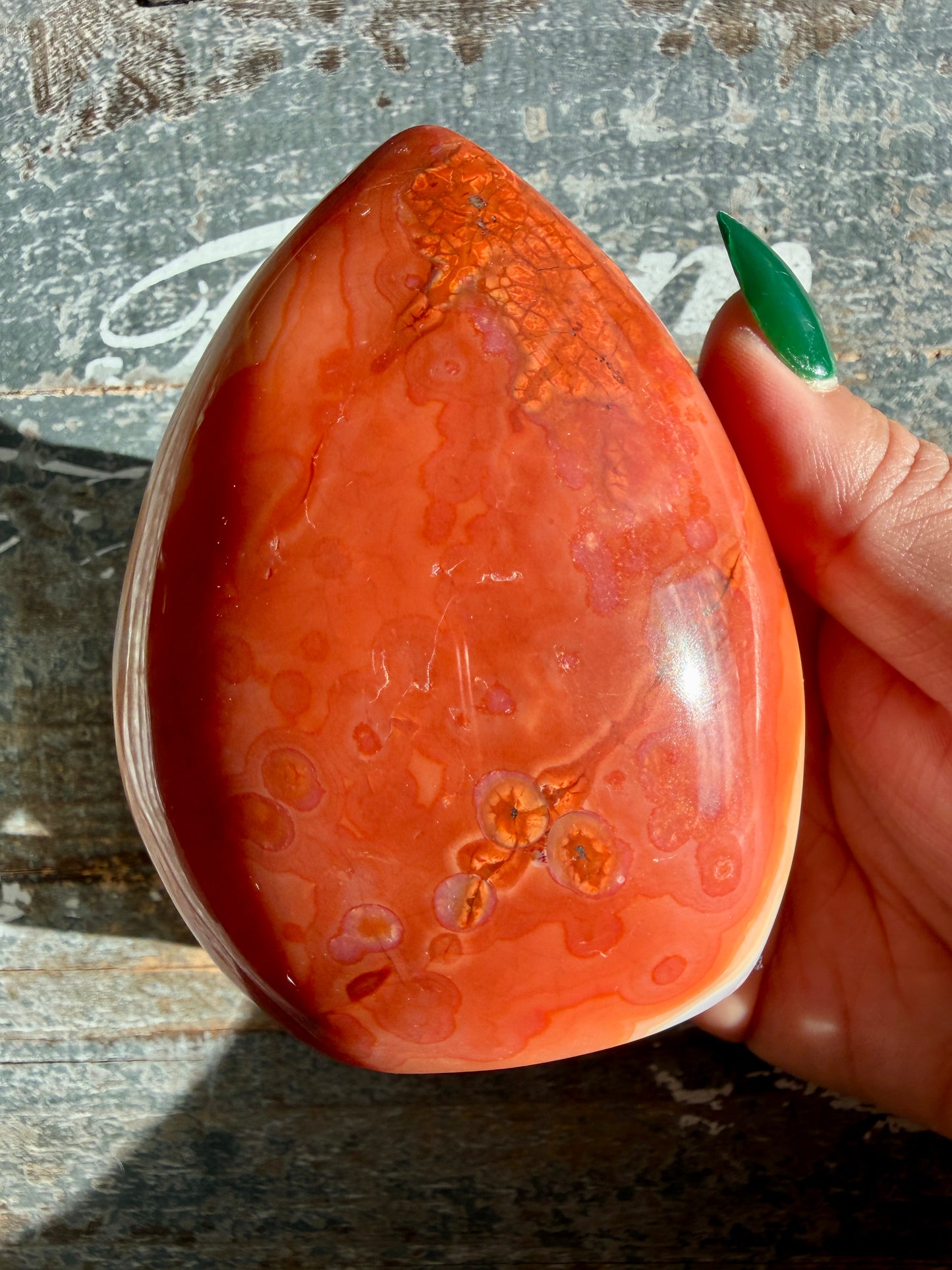 Gorgeous Carnelian + Orca Agate Flame | Opt II