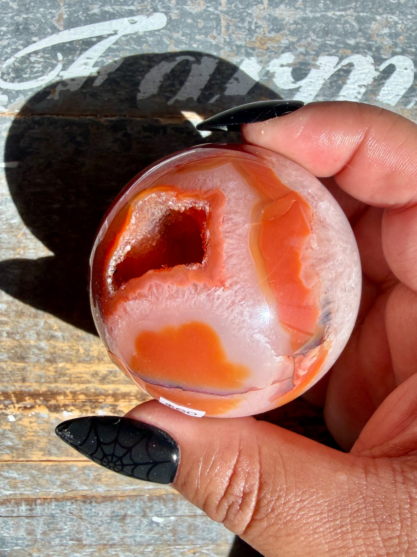Gorgeous Druzy Carnelian Sphere | Opt 64