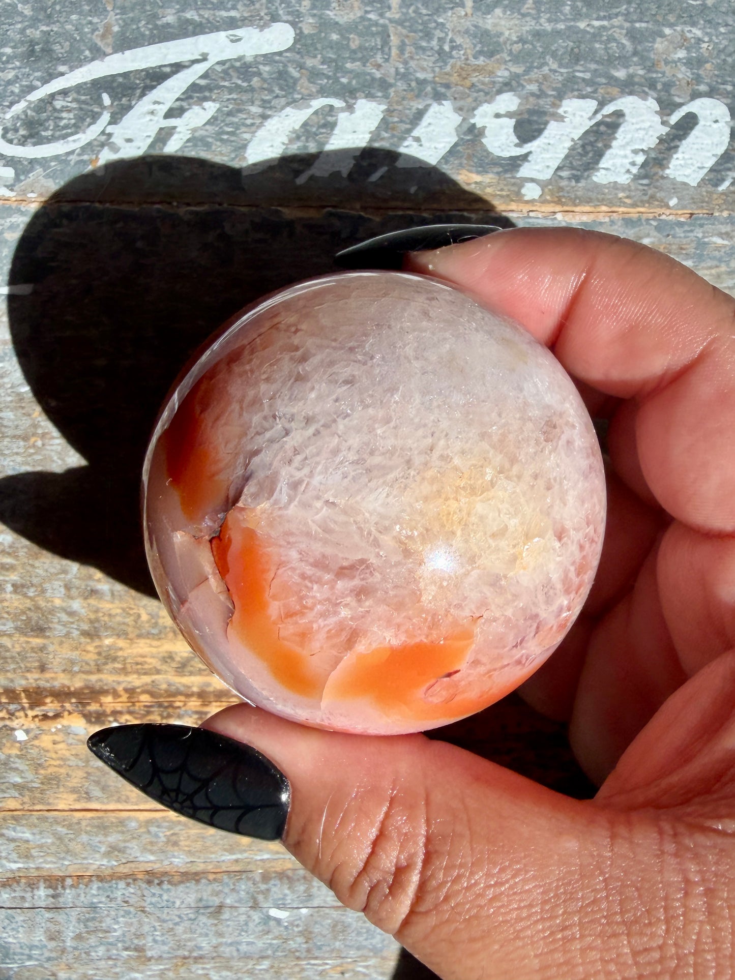 Gorgeous Druzy Carnelian Sphere | Opt 64