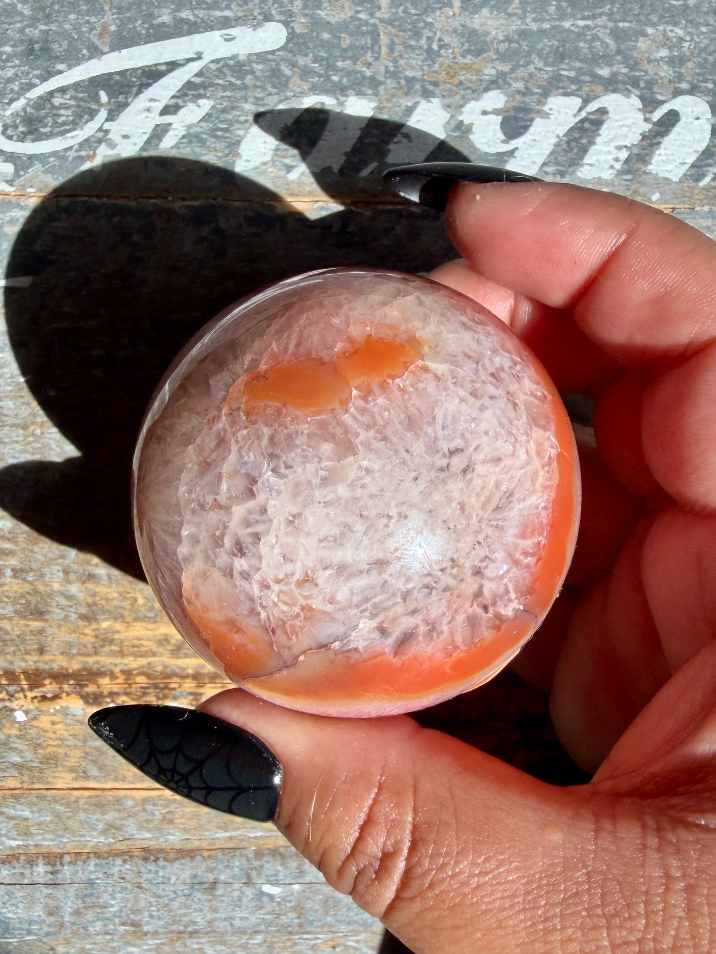Gorgeous Druzy Carnelian Sphere | Opt 64