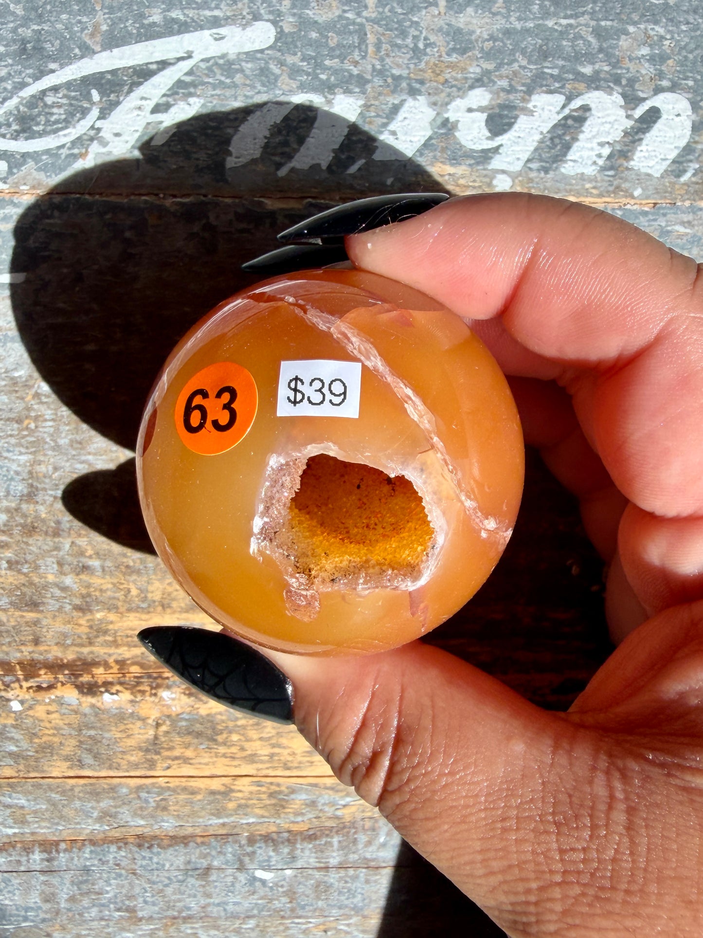 Gorgeous Druzy Carnelian Sphere | Opt 63