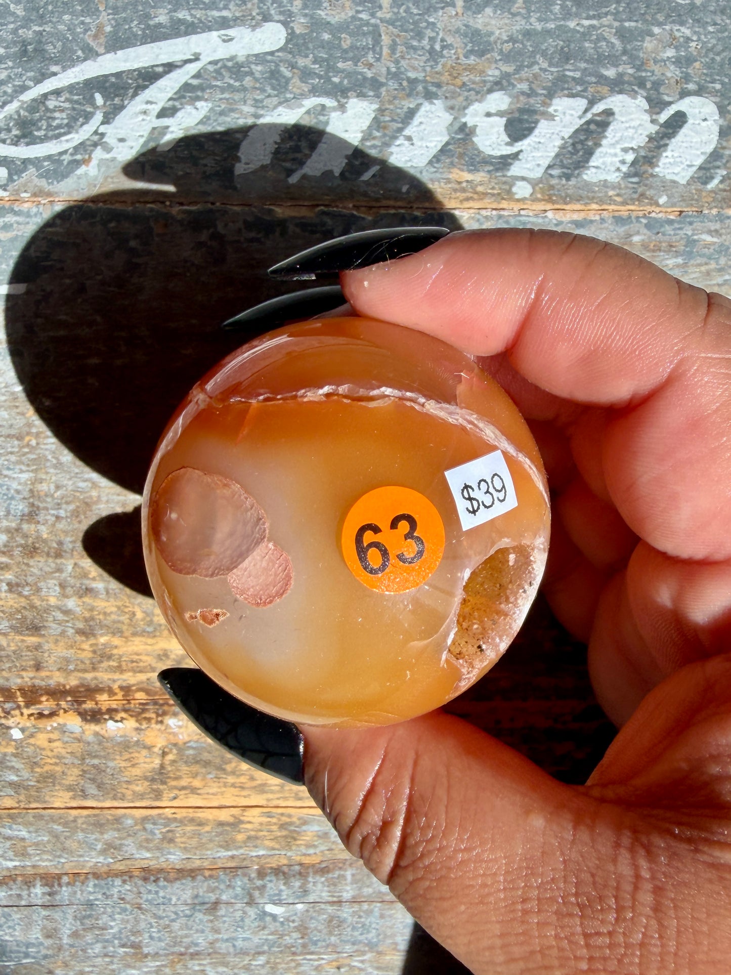 Gorgeous Druzy Carnelian Sphere | Opt 63